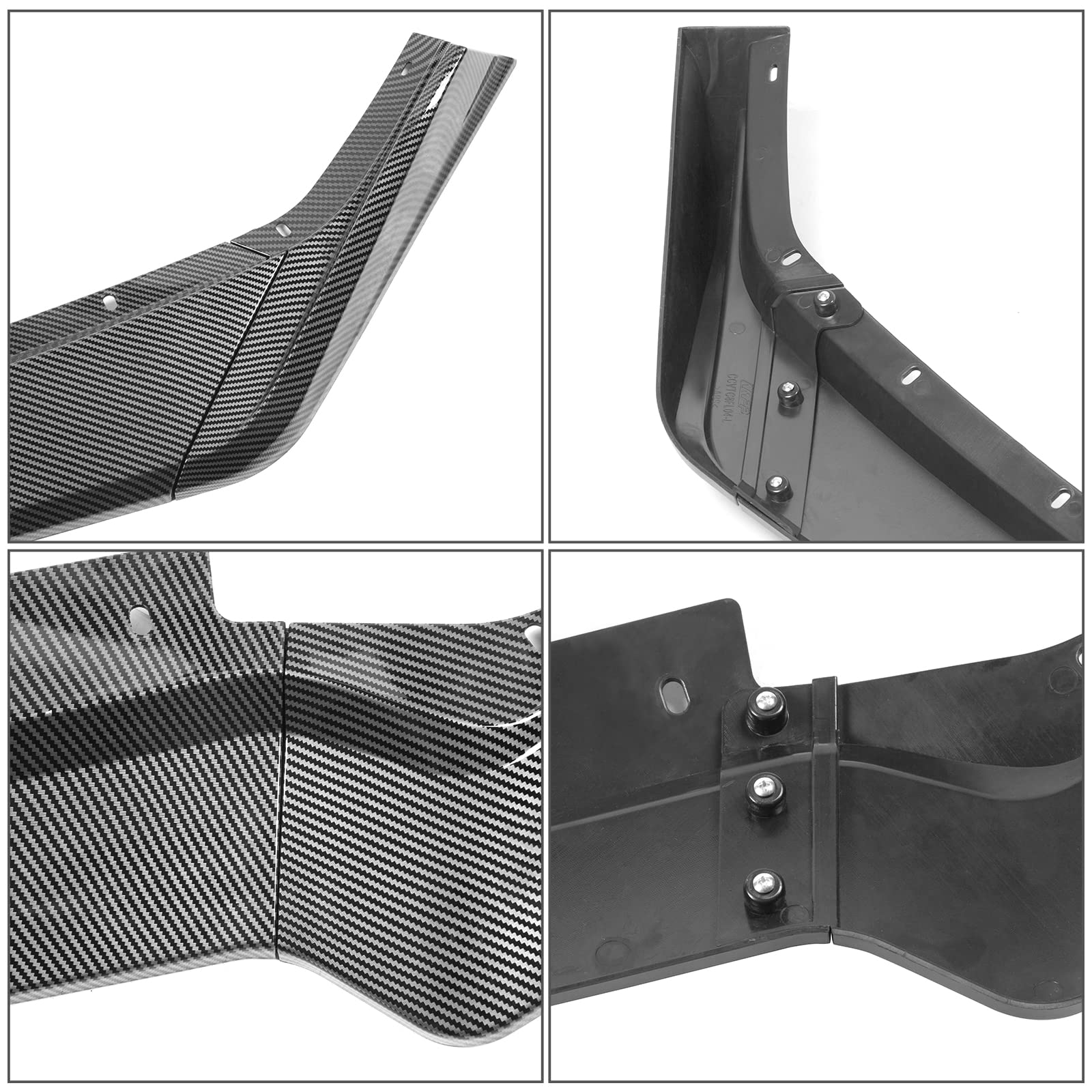 IKON MOTORSPORTS 5VM Style Front Bumper Lip Spoiler for 2020-2025 Chevy Corvette - ABS Plastic with Carbon Fiber Print - Enhances Aerodynamics & Sporty Look - Perfect for Street Racing & Car Shows