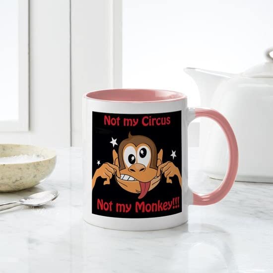 Not My Monkey 11 oz (325 ml) Ceramic Coffee Mug - Funny Novelty Gift for Office, Home & Coffee Lovers - Perfect for Tea, Hot Chocolate & Morning Brews
