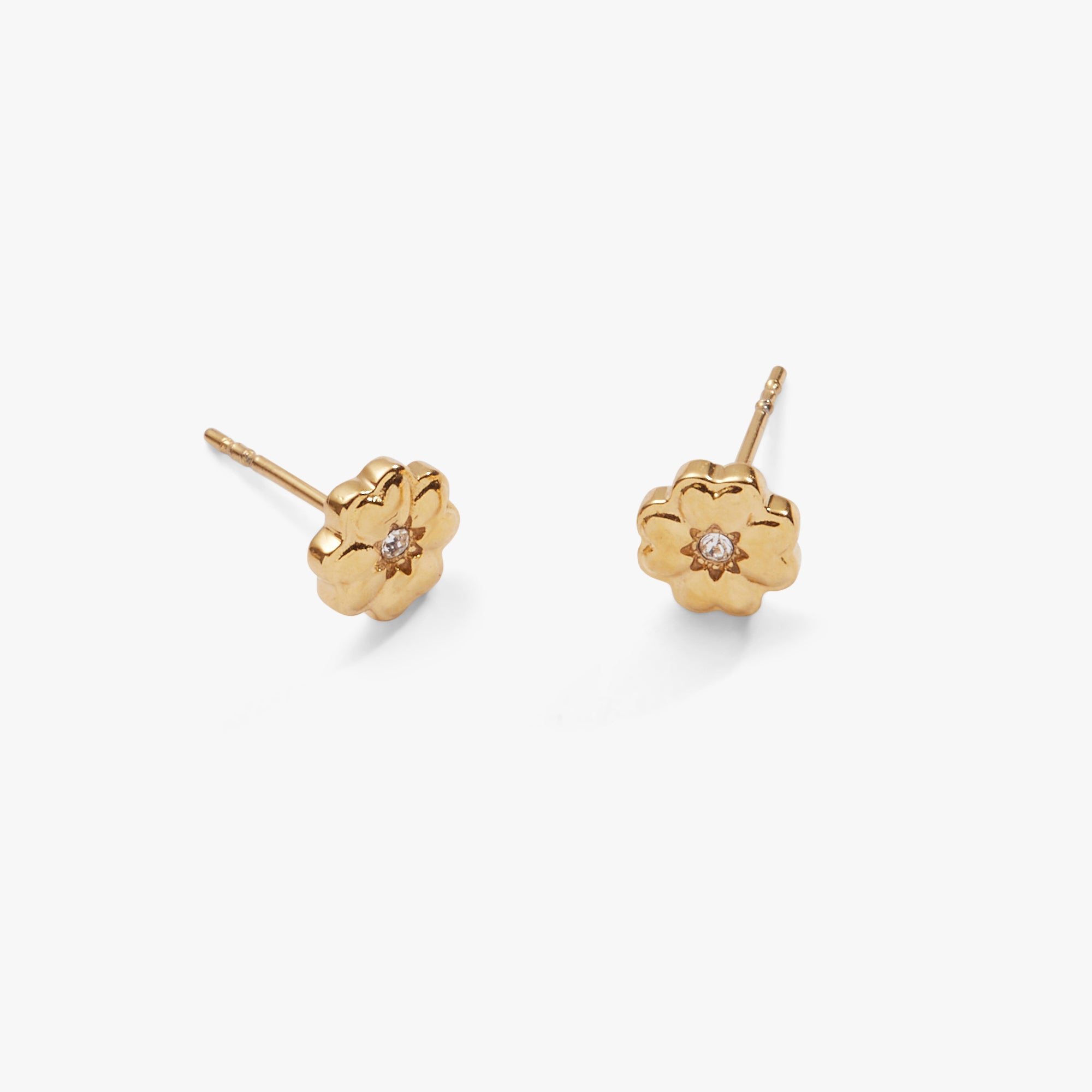 Lucky Four Leaf Clover Mini Stud Earrings for Women - 925 Sterling Silver Clover Stud Earrings - Perfect for St. Patrick's Day, Everyday Wear & Gift Giving