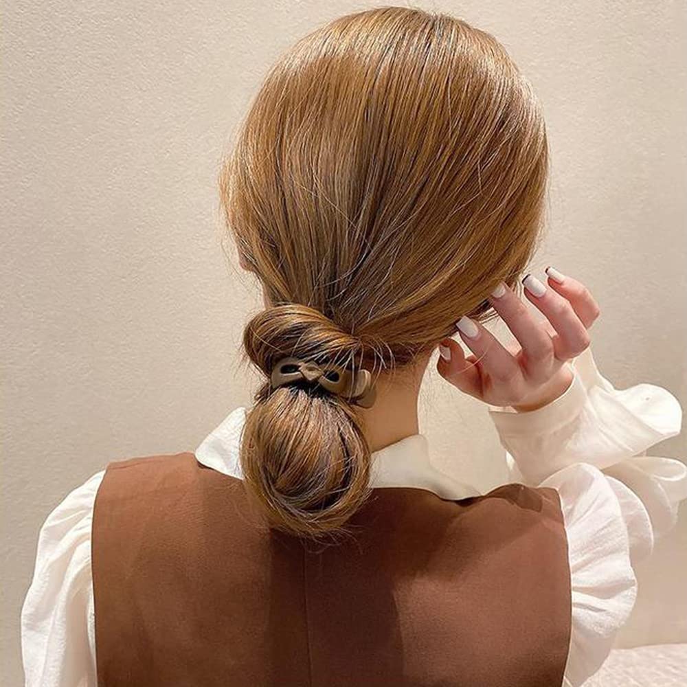 8 PCS Matte Ponytail Clips for Women - Non-Slip Hair Accessories for Thick Long Hair - Gym & Work