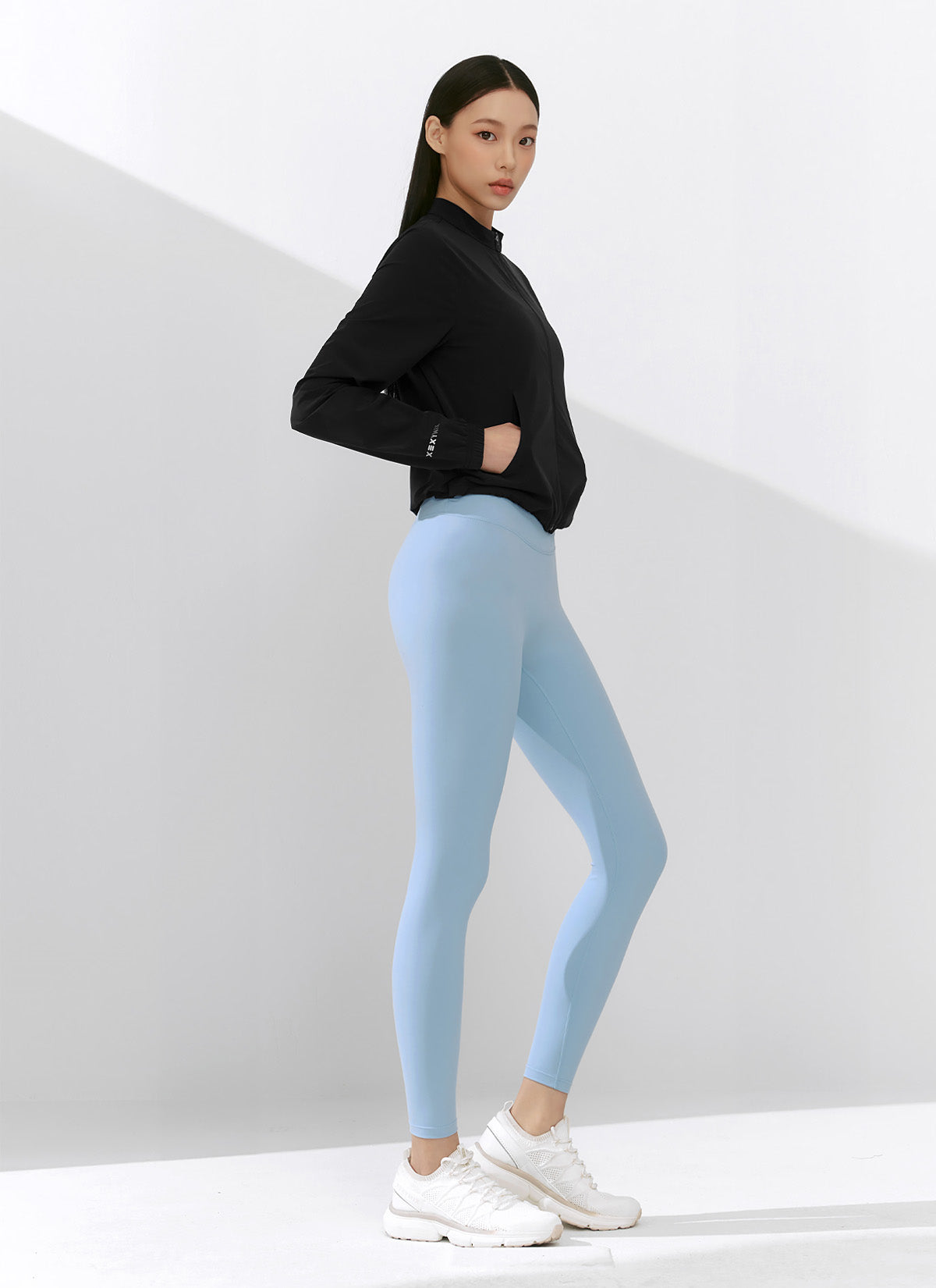Lightweight Big Logo Crop Windbreaker Jacket for Women - Trendy Spring & Fall Outerwear for Running, Hiking, and Casual Wear