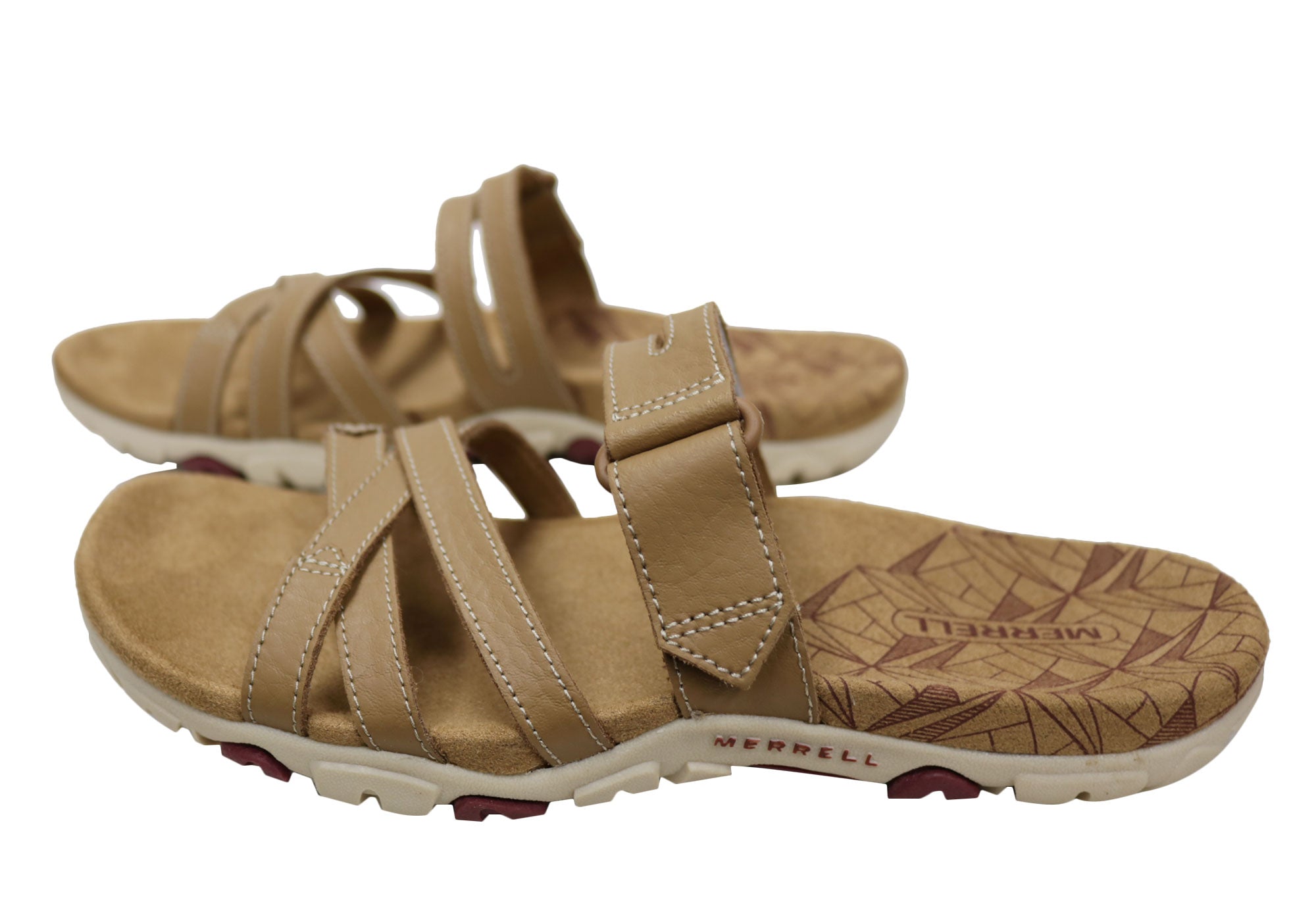 Merrell Women's Leather Sandspur Rose Slides Sandals - Comfortable Casual Summer Shoes for Beach, Pool & Outdoor Wear