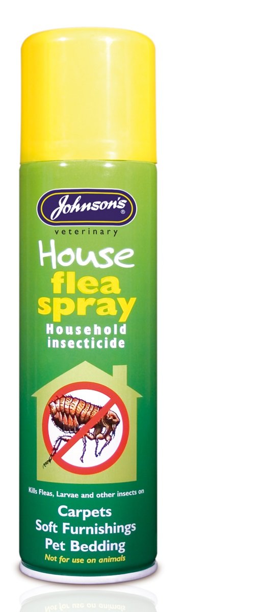Johnson's Vet Household Flea Spray for Dogs & Cats - 400ml Fast-Acting Flea Treatment - Kills Fleas, Eggs & Larvae - Safe for Home Use on Furniture, Carpets & Pet Bedding - Ideal for Indoor Flea Control & Prevention