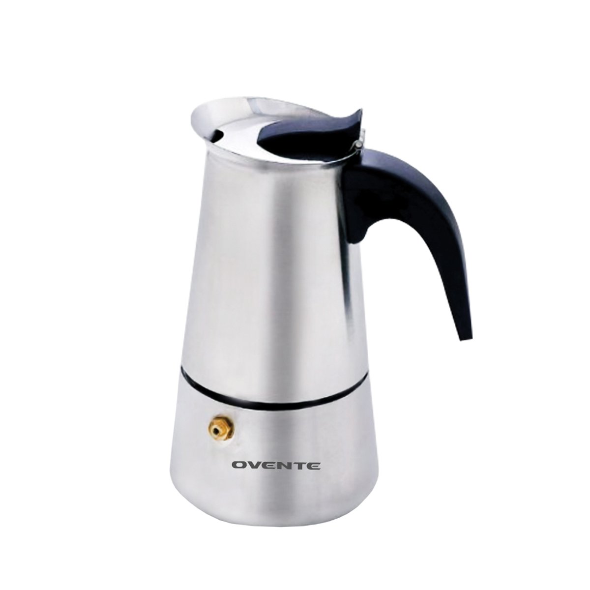 Ovente MPE04 4-Cup Stainless Steel Stovetop Espresso Coffee Maker - Perfect for Home Brewing, Camping & Italian-Style Espresso