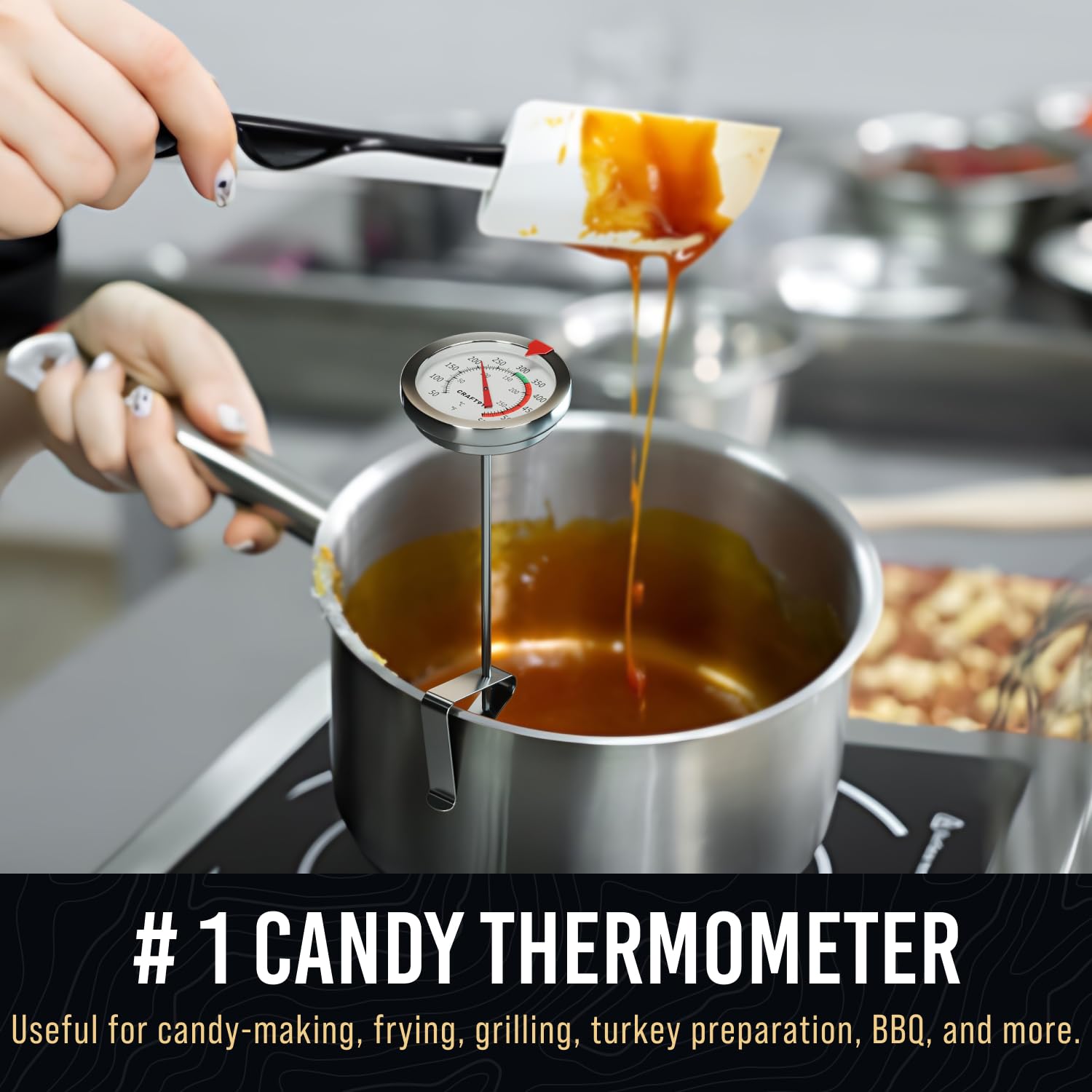 Candy Thermometer with Pot Clip - 8