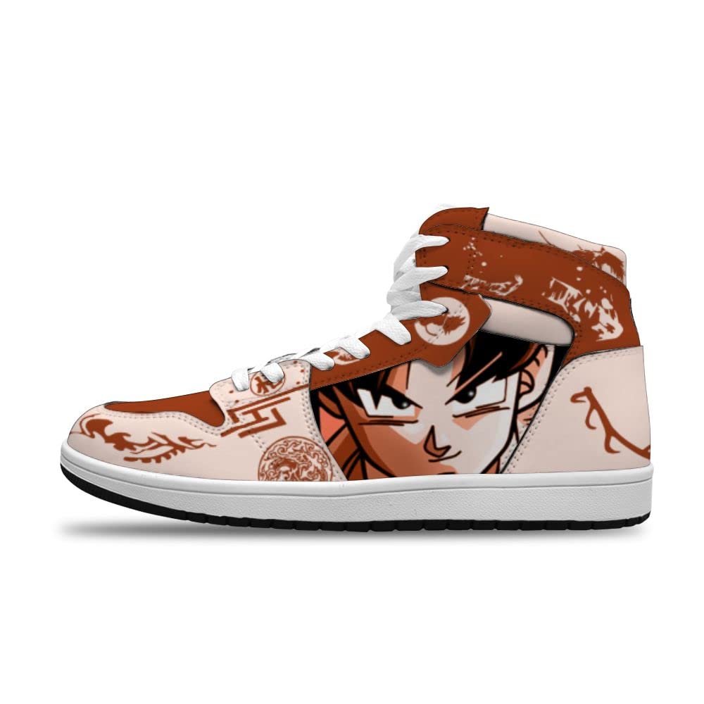 Custom Saiyan Dragon Ball Z Anime Basketball Shoes for Men & Women - Stylish Sports Sneakers for Gym, Running, and Casual Wear
