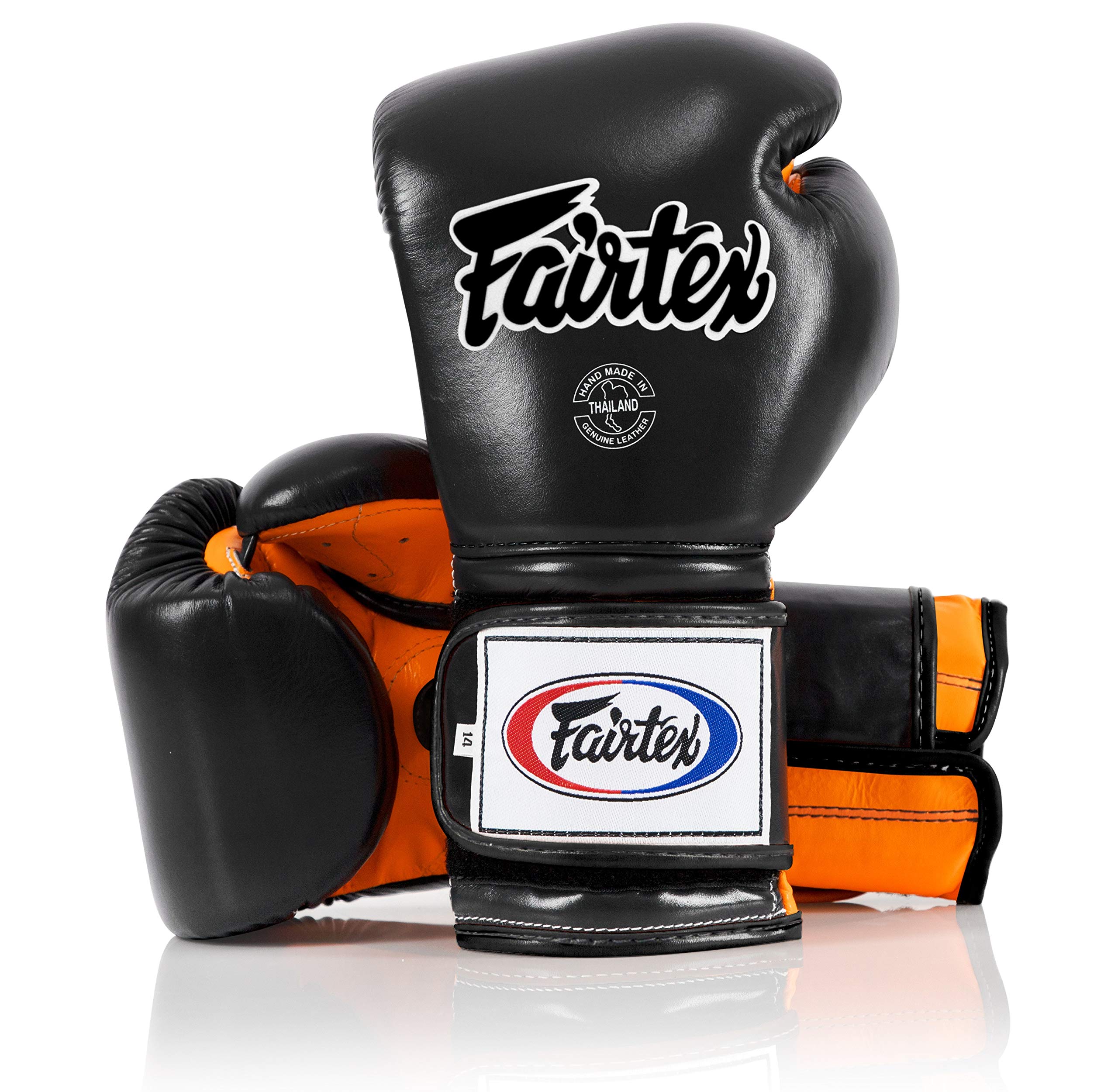 Fairtex BGV9 Muay Thai Boxing Gloves for Professional Fighters & Trainers - Mexican Style MMA Gloves for Heavy Hitters - Lightweight Shock-Absorbent Martial Arts Training Gloves - Ideal for Sparring, Bag Work & Competition