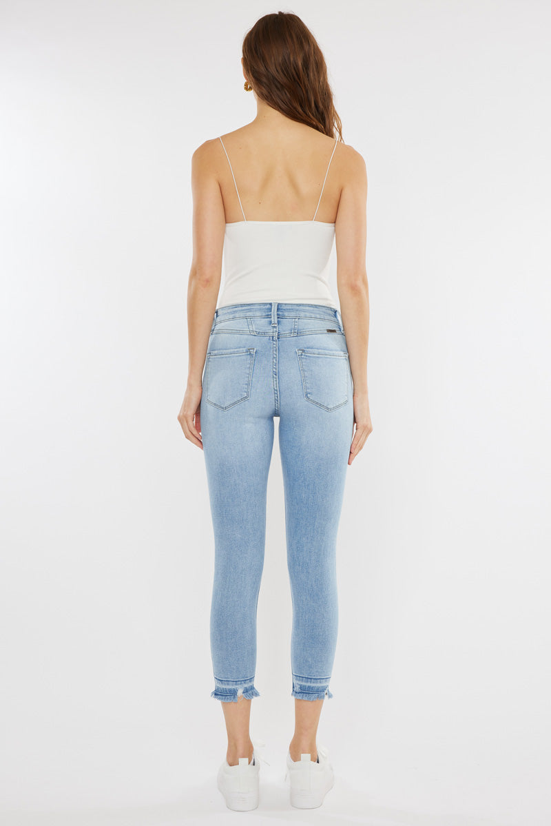 Thomasin High Rise Cropped Skinny Jeans for Women - Stretch Denim Pants with Tummy Control - Perfect for Casual Outfits, Date Nights & Everyday Wear