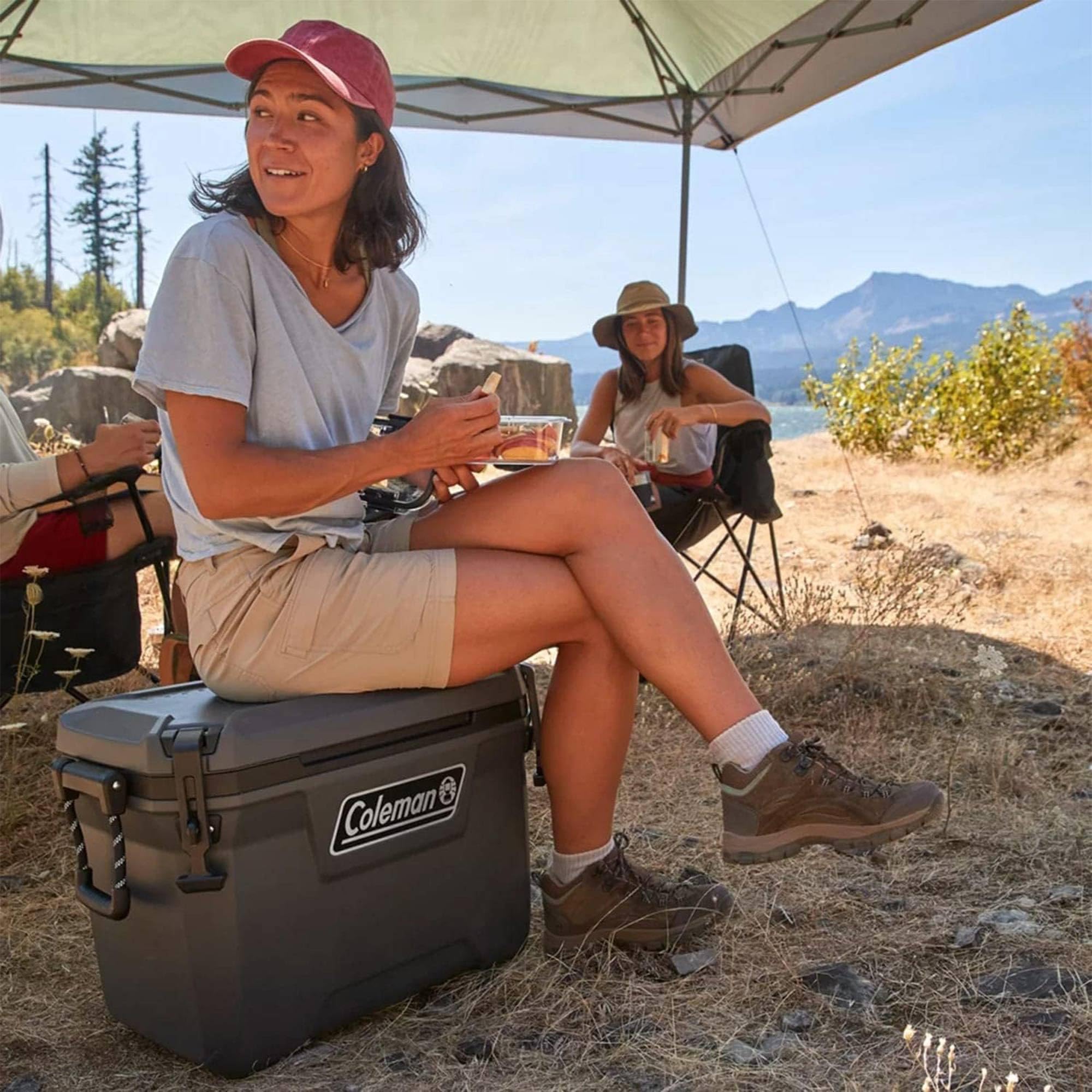 Coleman Cooler - Convoy Series 55 Quart Heavy-Duty Rolling Cooler with Wheels for Camping, Picnics, Beach & Outdoor Adventures | Insulated Ice Chest for Food & Drinks