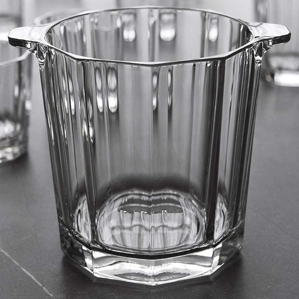 SOCUY 1600ml Crystal Glass Ice Bucket - Elegant Wine & Champagne Cooler for Parties, Weddings & Outdoor Events - Premium Beverage Tub for Wine Bottles, Beer & Drinks