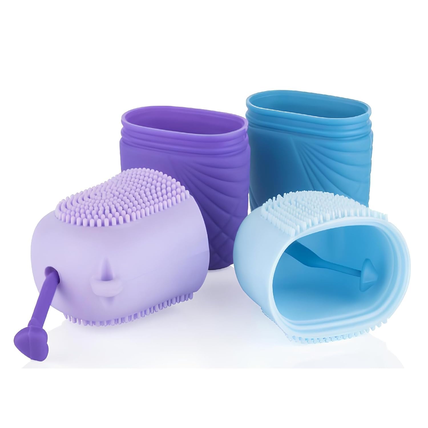 Dharvika Upgraded Ice Roller for Face & Eye - Cooling Facial Massager for Puffiness, Wrinkles & Skin Tightening - Gua Sha & Ice Facial Therapy Tool with Silicone Mold - Purple (Perfect for Morning Routine & Post-Workout Skin Care)