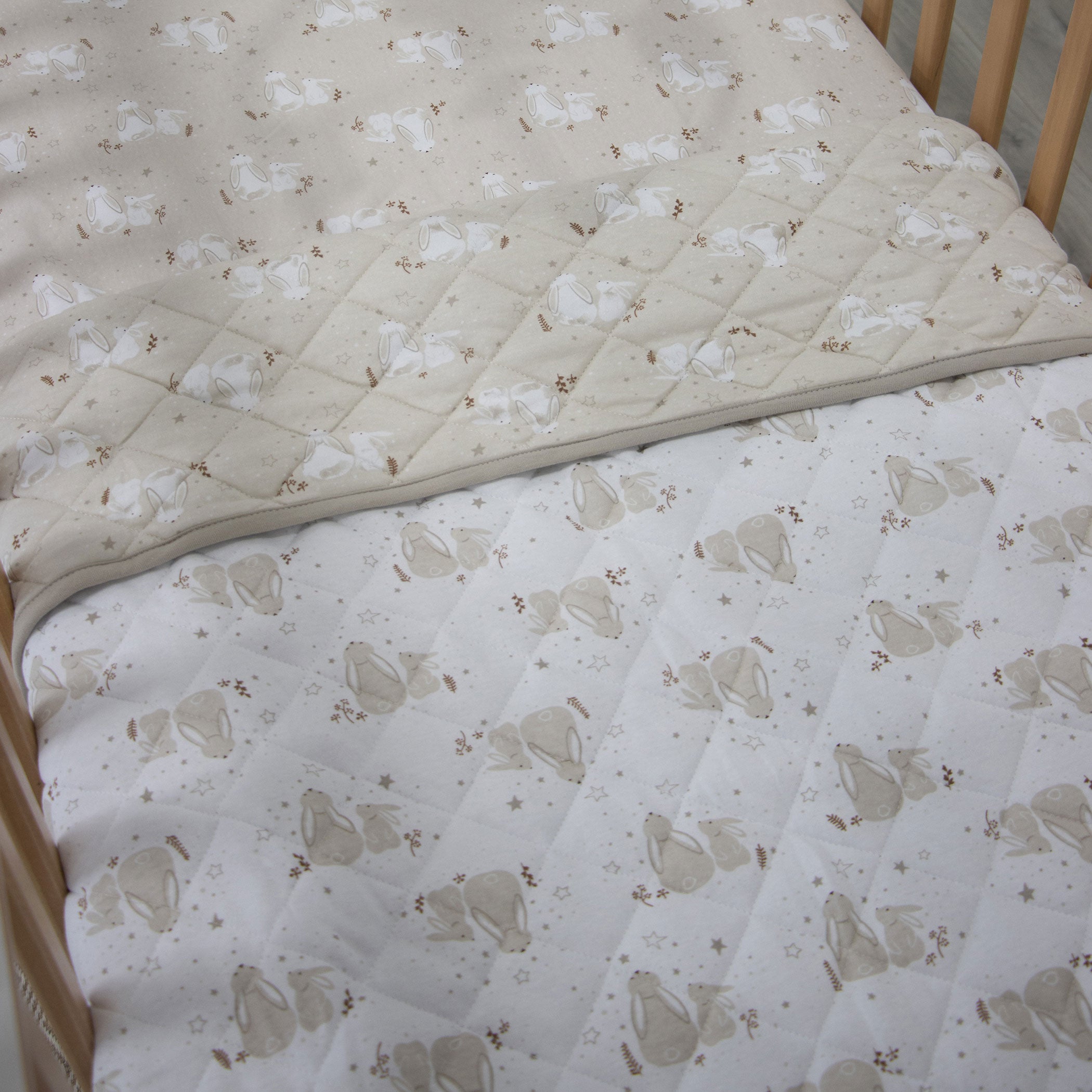 Soft and Cozy Bunny Dreams Cot Comforter for Baby Cribs - Perfect for Nursery, Daycare, and Sweet Dreams