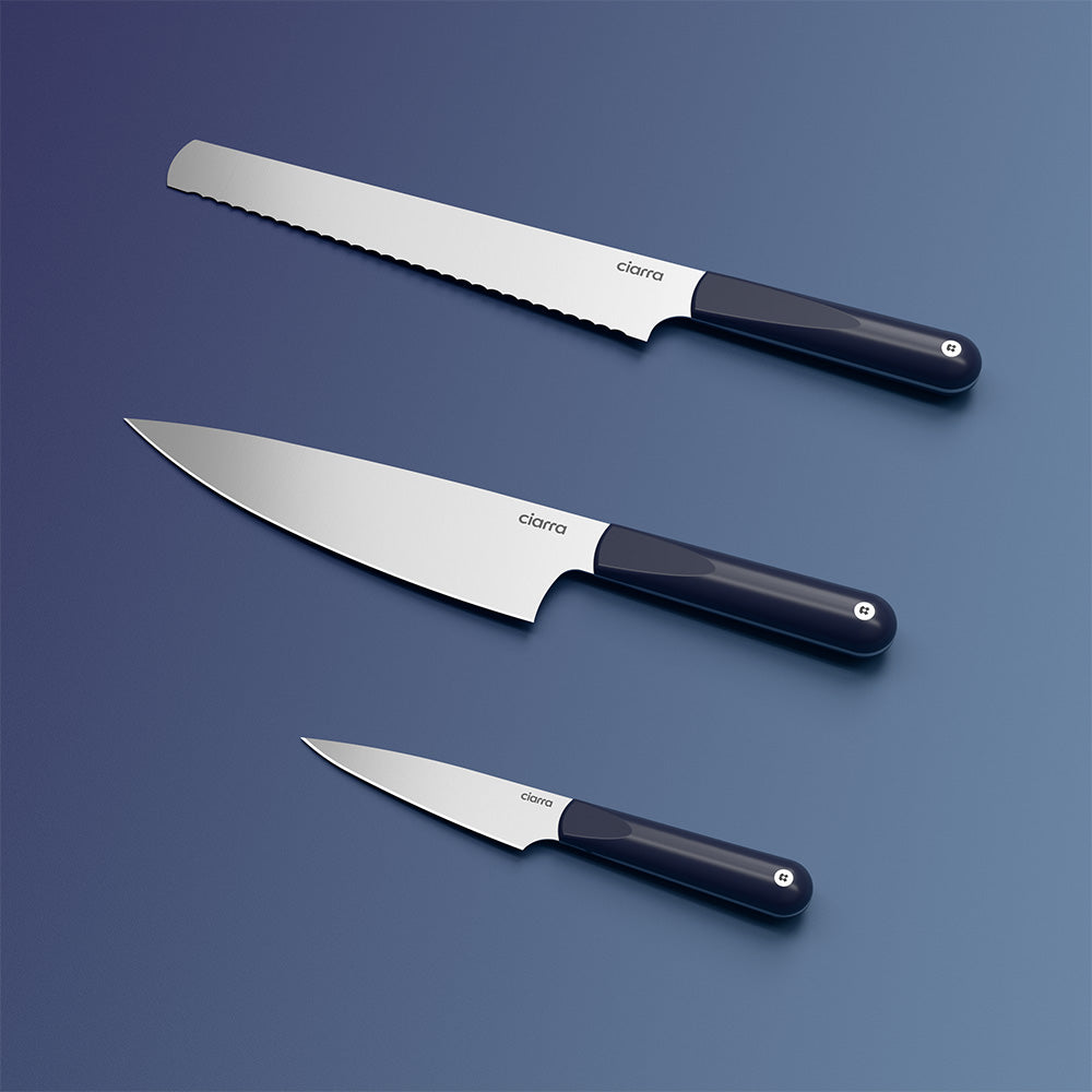 Premium Ciarra Beyond Trio Knife Set with Gift Box - 8