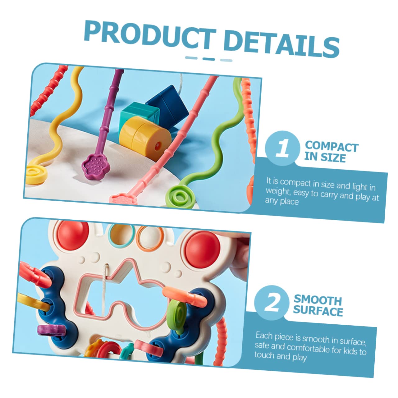 VICASKY 5-Piece Baby Tummy Time Toys Set - Sensory Teething Toys for Infants, Fidget Toys for Toddlers, Preschool Learning Activity Toys - BPA-Free & Safe for Babies | Perfect for Playtime, Teething Relief & Early Development