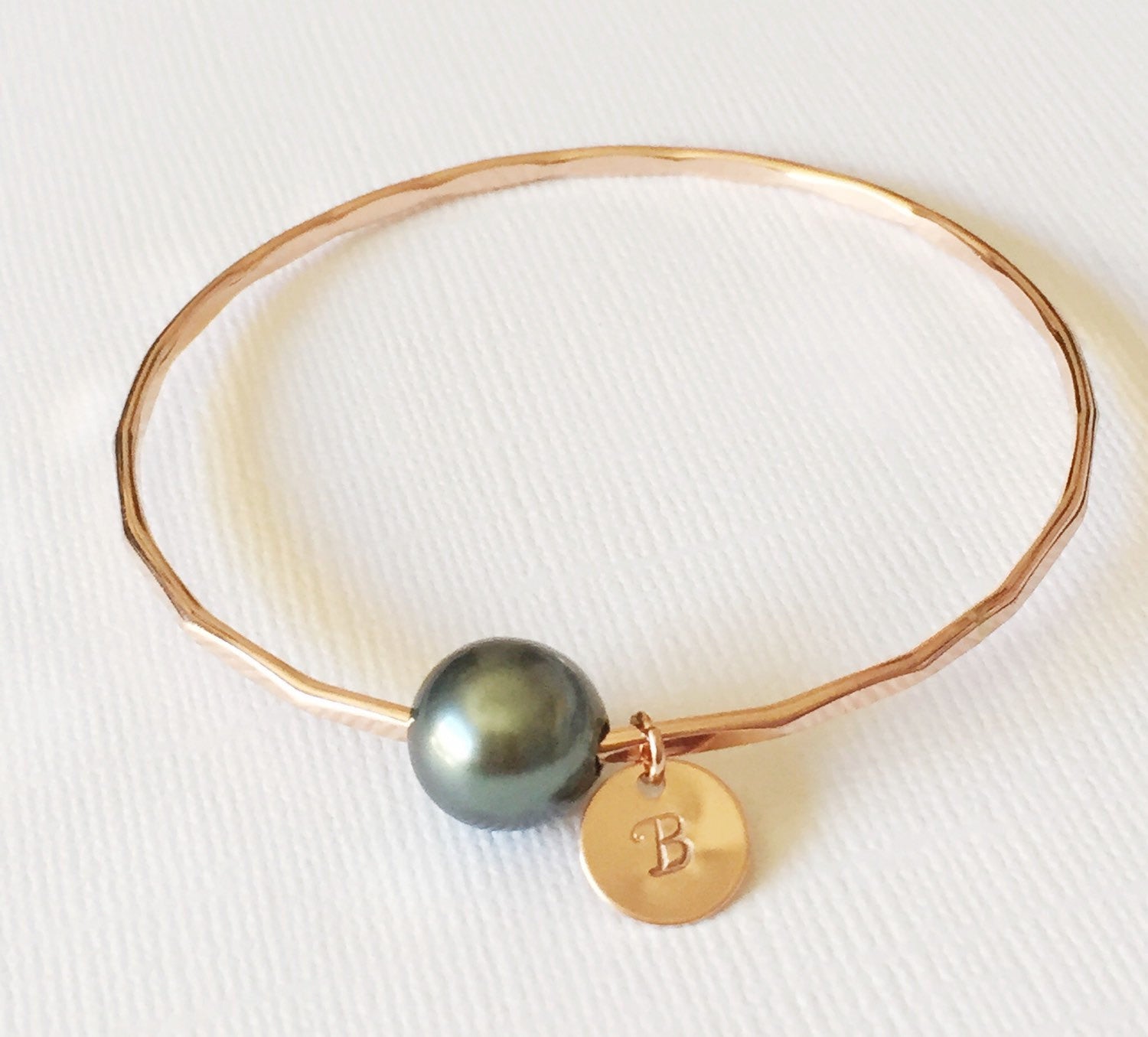 Elegant Tahitian Pearl Bangle Bracelet (B142) - Perfect for Weddings, Parties & Special Occasions