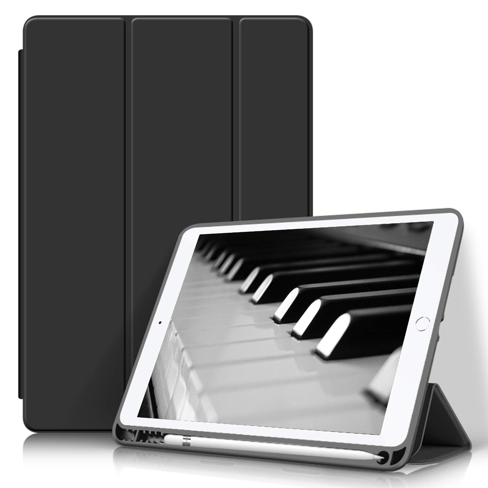 KenKe iPad Air 3rd Generation 10.5 inch Case with Pencil Holder - Ultra Slim Lightweight Protective Cover with Auto Sleep/Wake Feature & Soft TPU Back - Tri-Fold Stand for iPad Air 3 (2019 Model 10.5