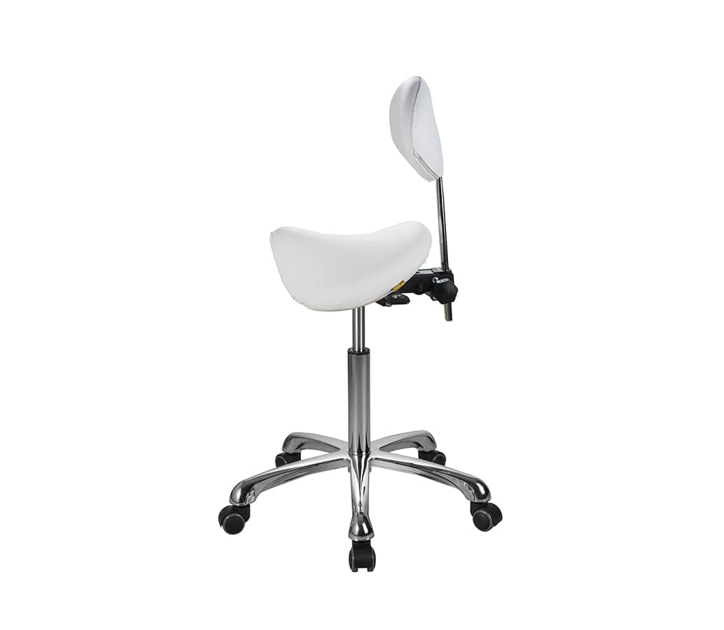 Professional Adjustable Beautician & Salon Stool with Backrest - Heavy Duty Hydraulic Styling Chair for Hairdressers, Barbers, Makeup Artists - Perfect for Salons, Spas & Home Beauty Stations