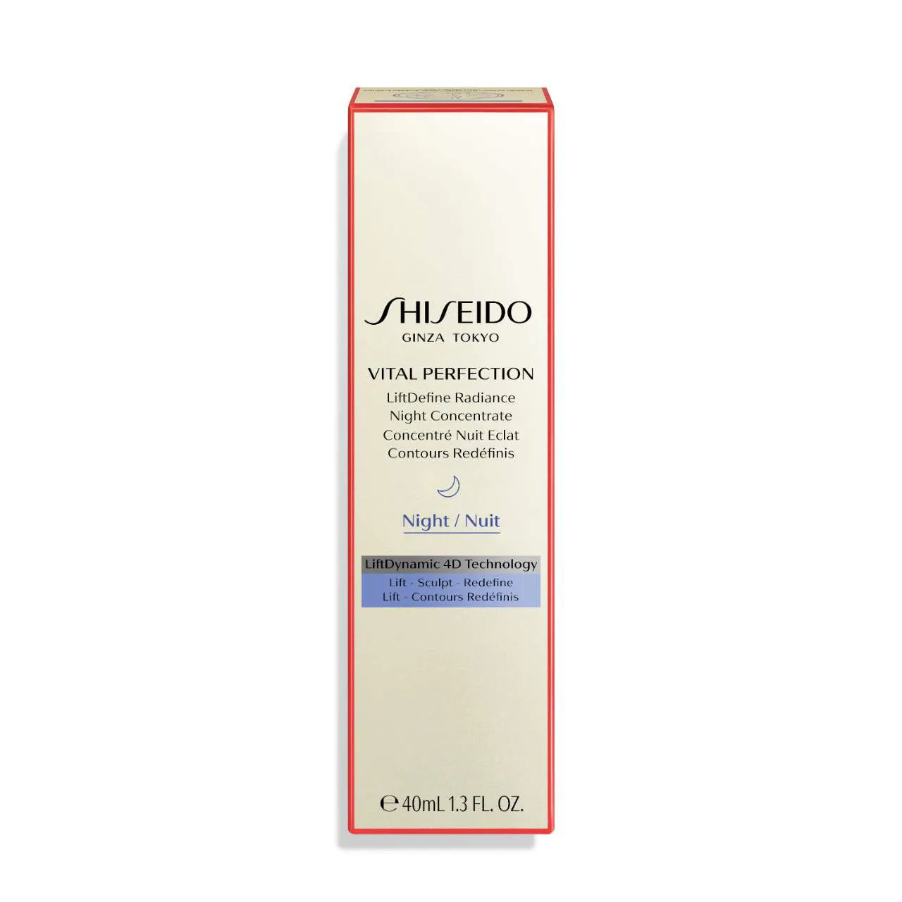Shiseido VITAL PERFECTION LIFTDEFINE RADIANCE Night Concentrate 40ml - Anti-Aging Face Serum for Wrinkles & Firming - Perfect for Nighttime Skincare Routine