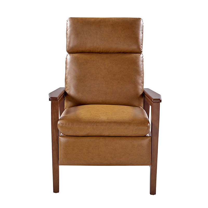 Premium Rainer Faux Leather Recliner Chair with Solid Wood Frame - Timeless Elegance for Living Room, Home Theater & Office Comfort