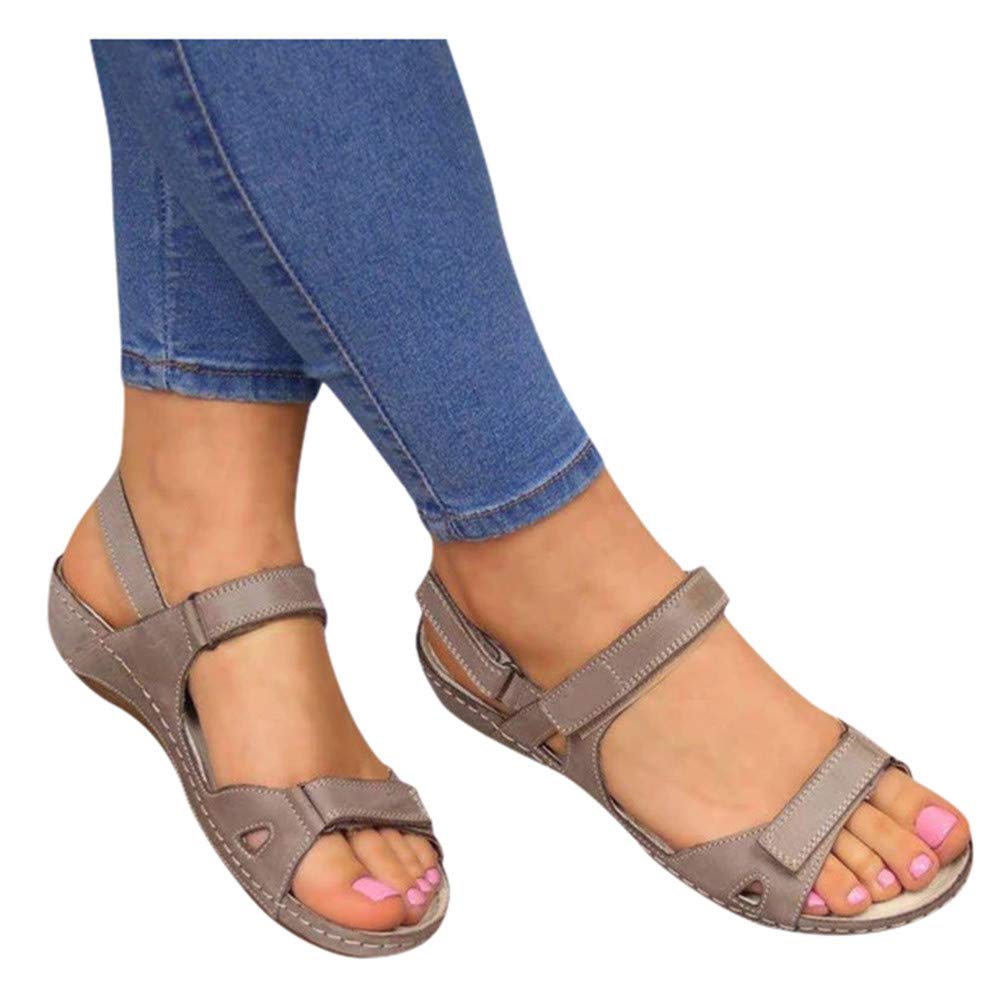 Women's Wide Width Wedge Platform Sandals with Ankle Strap & Studded Detail - Open Toe Summer Beach Shoes for Casual Outings, Vacations & Poolside Relaxation