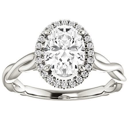 3.30 Carat Oval Cut Moissanite Engagement Ring for Women, Sterling Silver Wedding Band, Anniversary Christmas Birthday Valentine's Day Gift Jewelry - Perfect for Proposals, Weddings & Special Occasions
