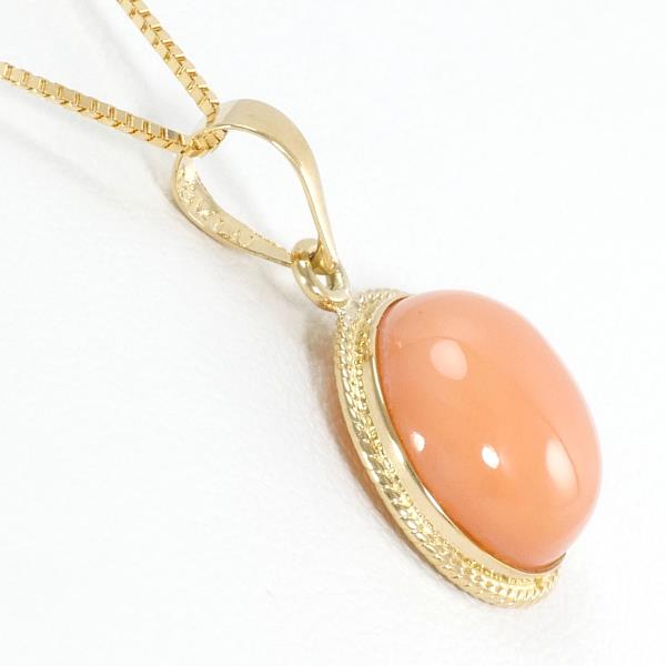 18K Yellow Gold Coral Necklace for Women - Elegant Handmade Jewelry Gift for Birthday, Anniversary & Special Occasions