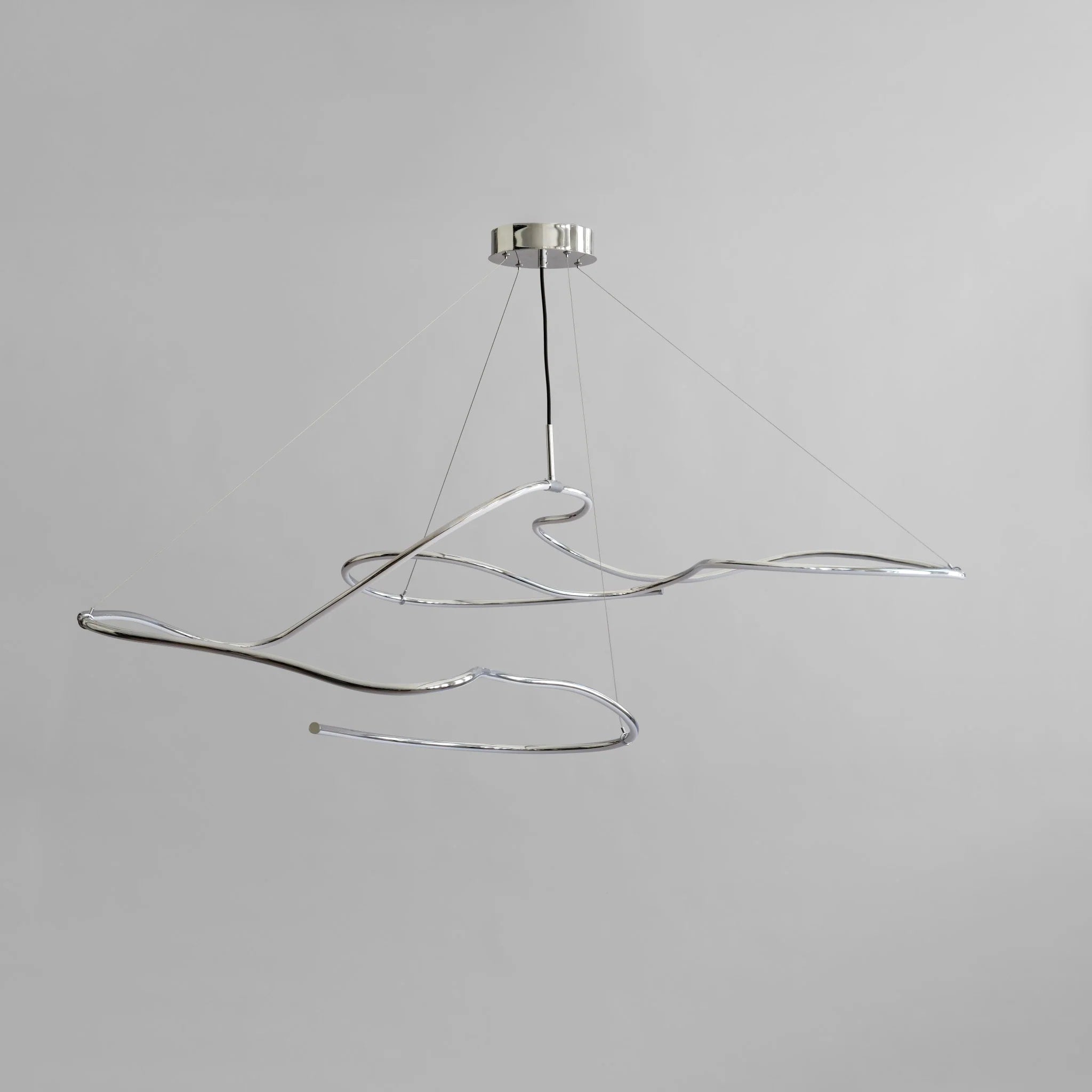 PRE ORDER 101 COPENHAGEN Ghost Chandelier - Large Chrome Modern Ceiling Light Fixture for Dining Room, Living Room & Bedroom Decor