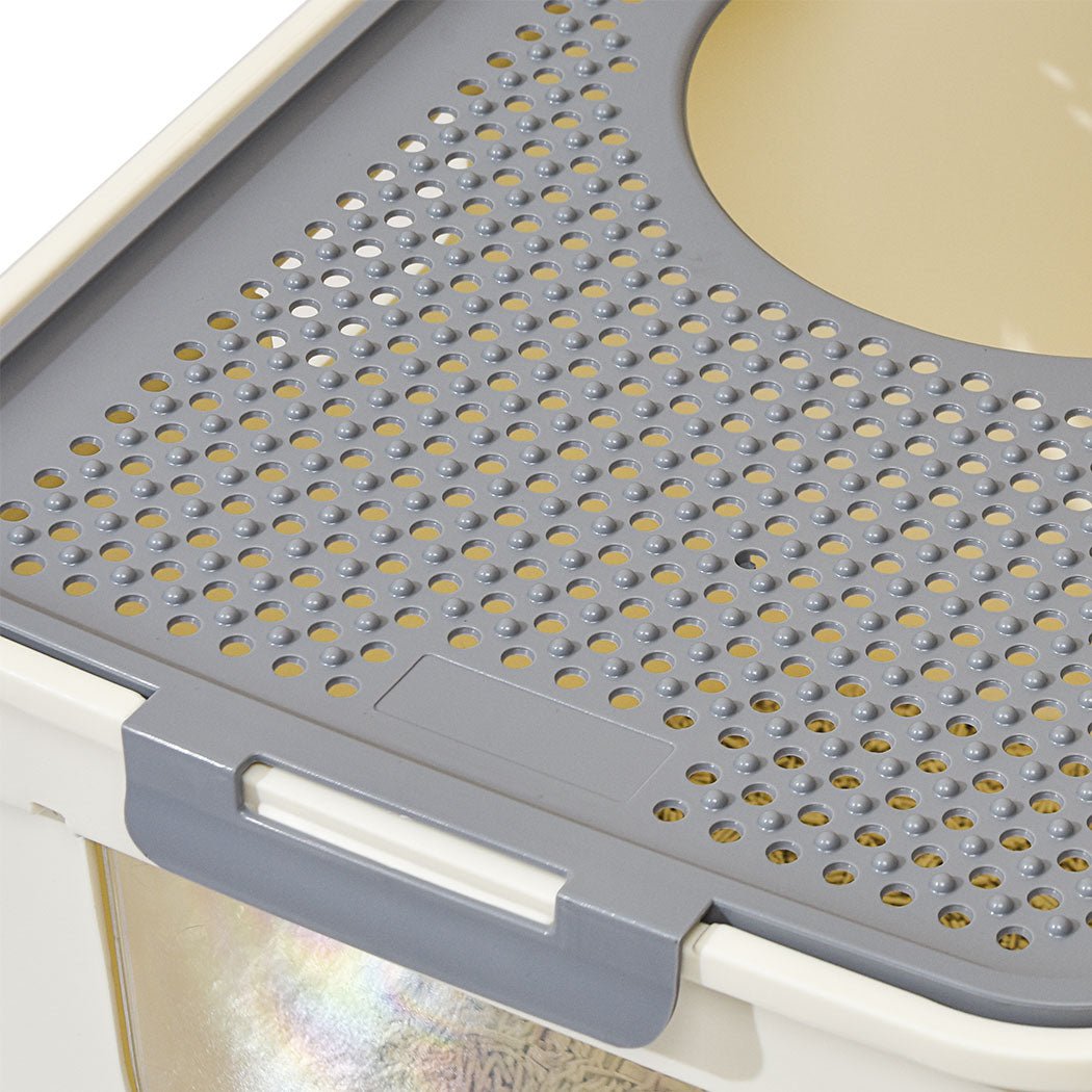 Odor-Controlling Fully Enclosed Cat Litter Box - Perfect for Small Spaces & Odor-Sensitive Homes