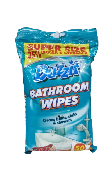 Duzzit Extra Large Bathroom Wipes - Soft, Strong & Flushable Cleaning Wipes for Toilet, Baby Care & Personal Hygiene - Perfect for Home, Travel & On-the-Go Use