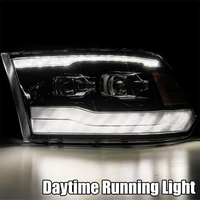 AlphaRex PRO Projector Headlights (Alpha Black) for Dodge Ram 2009-2018 - Upgrade Your Truck's Style & Visibility for Night Driving & Off-Road Adventures