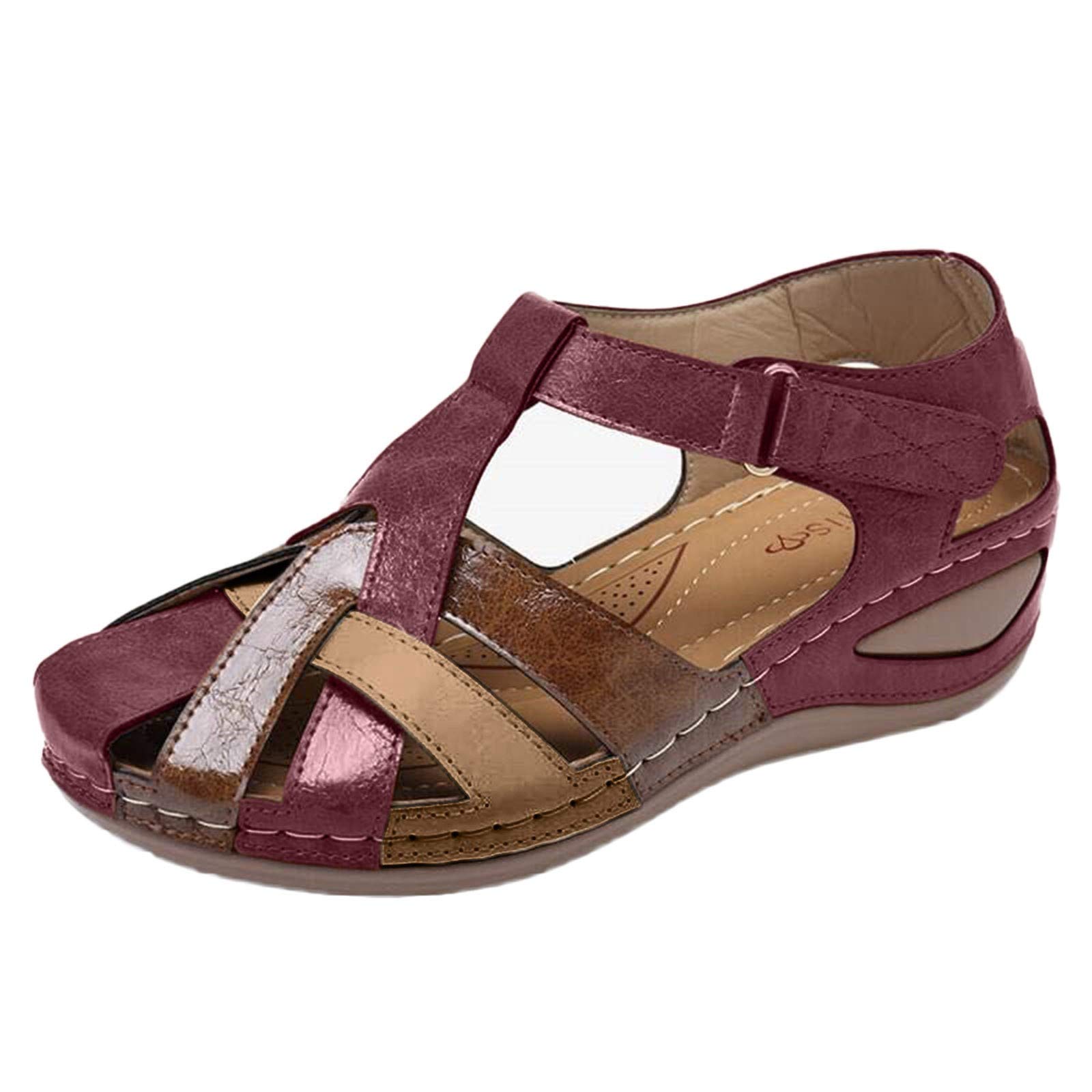 Women's Summer Wedge Sandals - Embroidered Flip Flops with Comfortable Wedge Heel | Multicolor Beach Slippers for Vacation, Poolside & Casual Outings