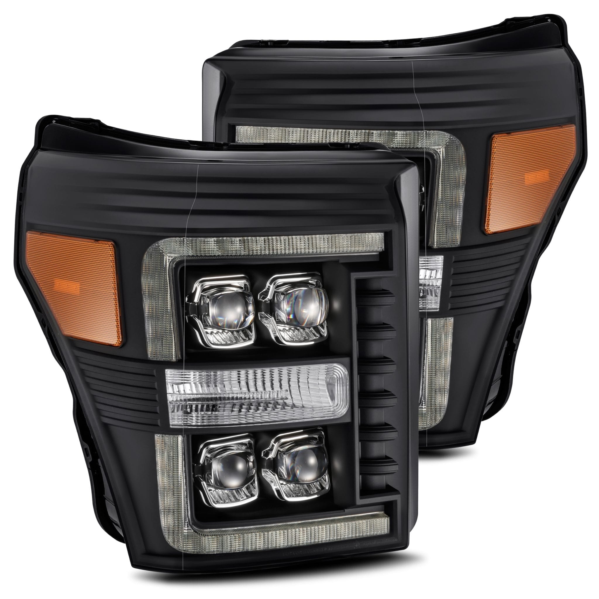 2011-2016 Ford Super Duty NOVA Series LED Projector Headlights - Black Housing Alpha Rex 880149 - Upgrade for Night Driving & Off-Road Adventures