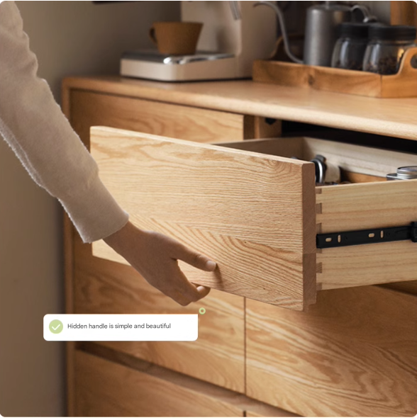 Solid Oak & Black Walnut Wood Storage Drawer - Handcrafted Wooden Organizer for Bedroom, Office, or Kitchen - Perfect for Jewelry, Utensils & Home Organization