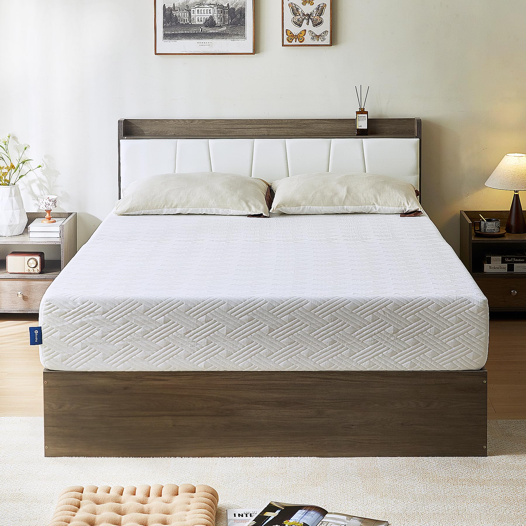 CertiPUR-US Certified 8 Inch Queen Memory Foam Mattress - Medium Firm for Cool Sleep & Pressure Relief, Bed-in-a-Box | Perfect for Guest Rooms, Dorms & Apartment Living