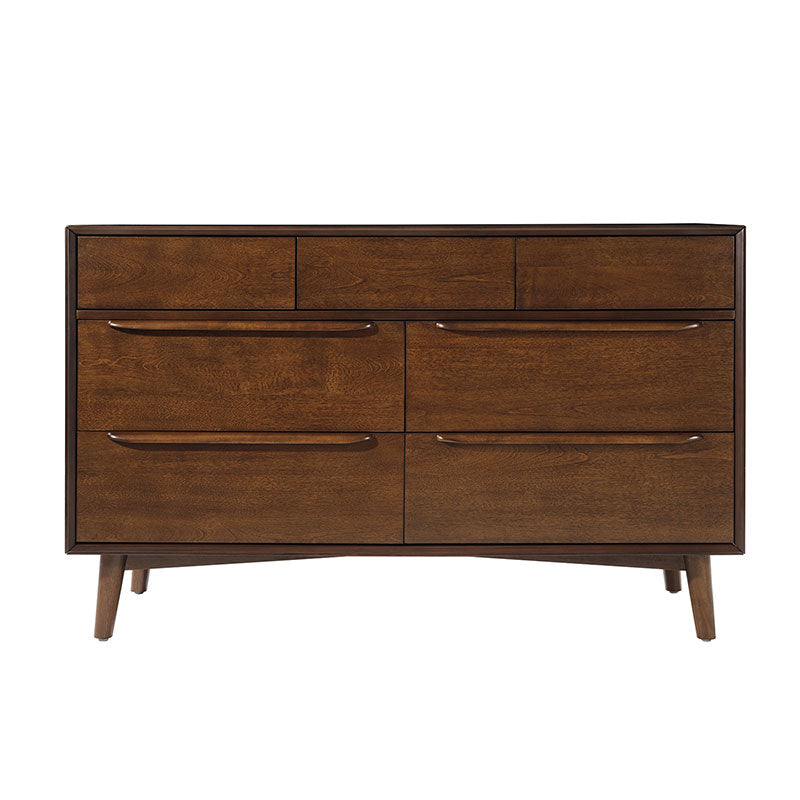 Ileanna Mid Century Modern 7-Drawer Dresser - Solid Wood Bedroom Chest of Drawers for Storage & Organization | Perfect for Master Bedroom, Guest Room & Nursery