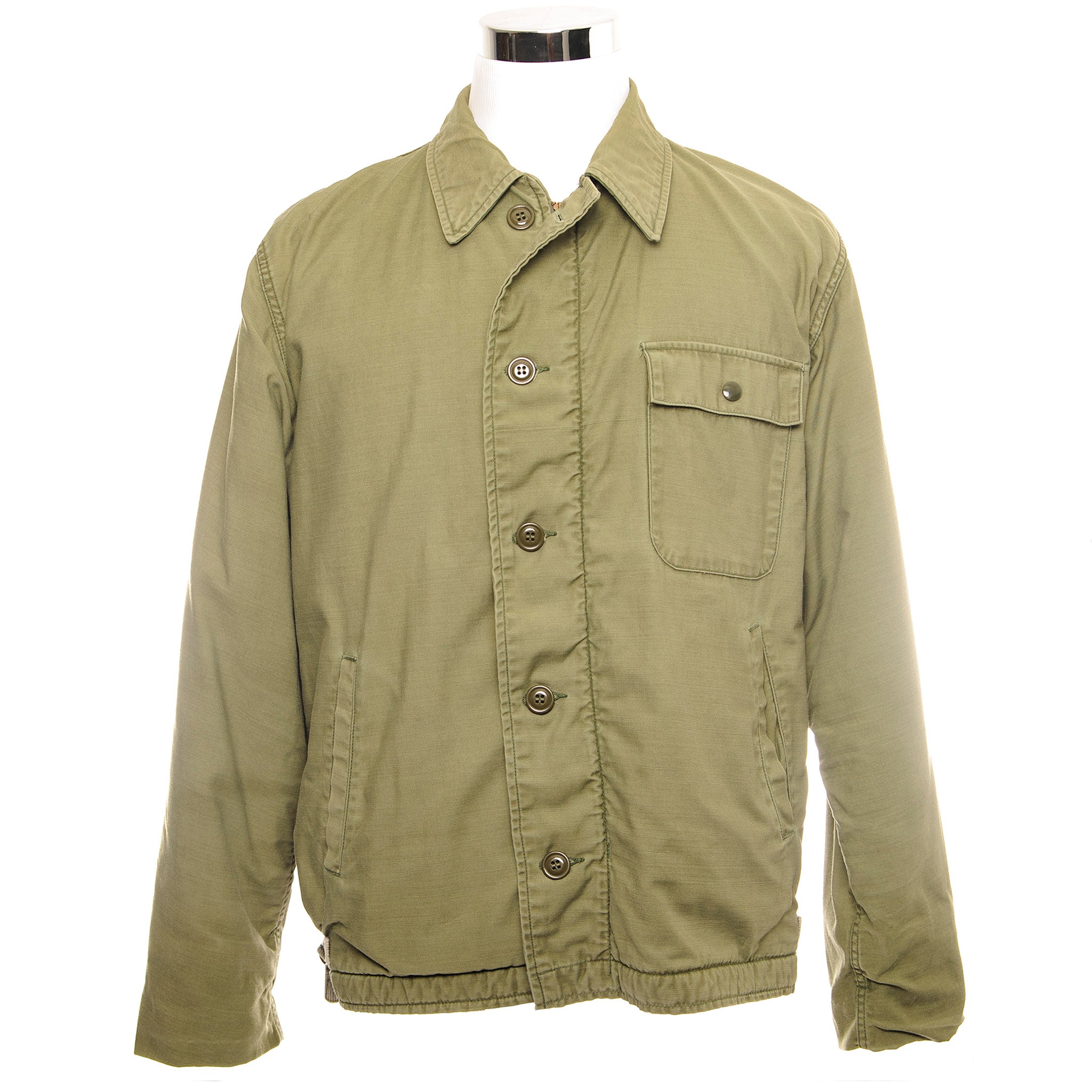 Vintage US Navy A-2 Deck Jacket Cold Weather Flight Bomber Jacket 1986 - Size Large (42-44) - Perfect for Military Enthusiasts, Collectors & Winter Outdoor Activities