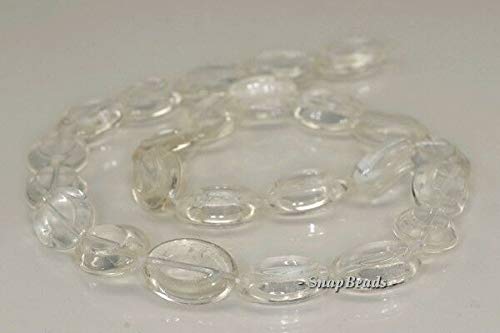 17X13MM Grade B Rock Crystal Oval Loose Beads - 7.5 Inch Natural Gemstone Beads for Jewelry Making, DIY Crafts, Beading Projects | Perfect for Necklaces, Bracelets & Home Decor by Perfect Beads Store