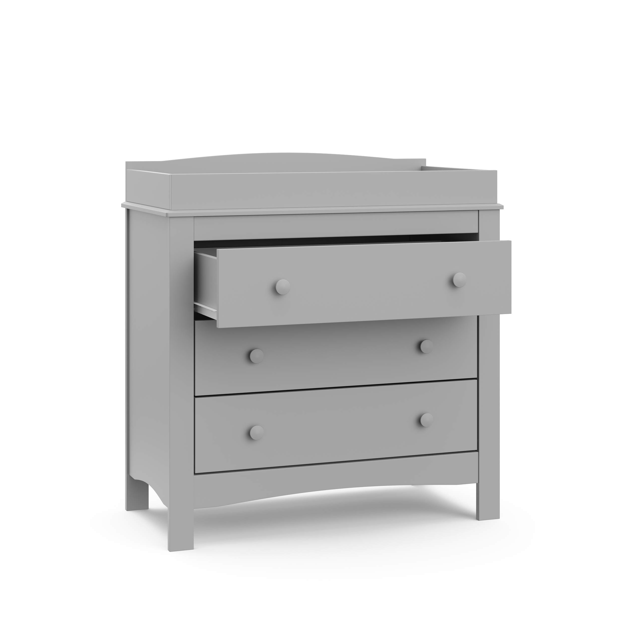 Graco Noah 3-Drawer Baby Dresser with Changing Topper in Pebble Gray – GREENGUARD Gold Certified Nursery Furniture for Infants & Toddlers | Perfect for Diaper Changes, Baby Clothes Storage & Nursery Organization
