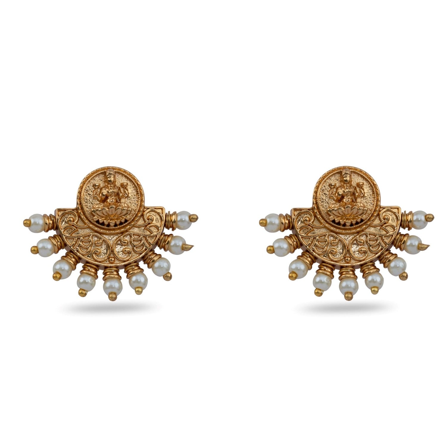 Vintage Antique Coin Stud Earrings for Women - 14K Gold Plated Roman Greek Coin Jewelry - Perfect for Parties, Weddings & Everyday Wear