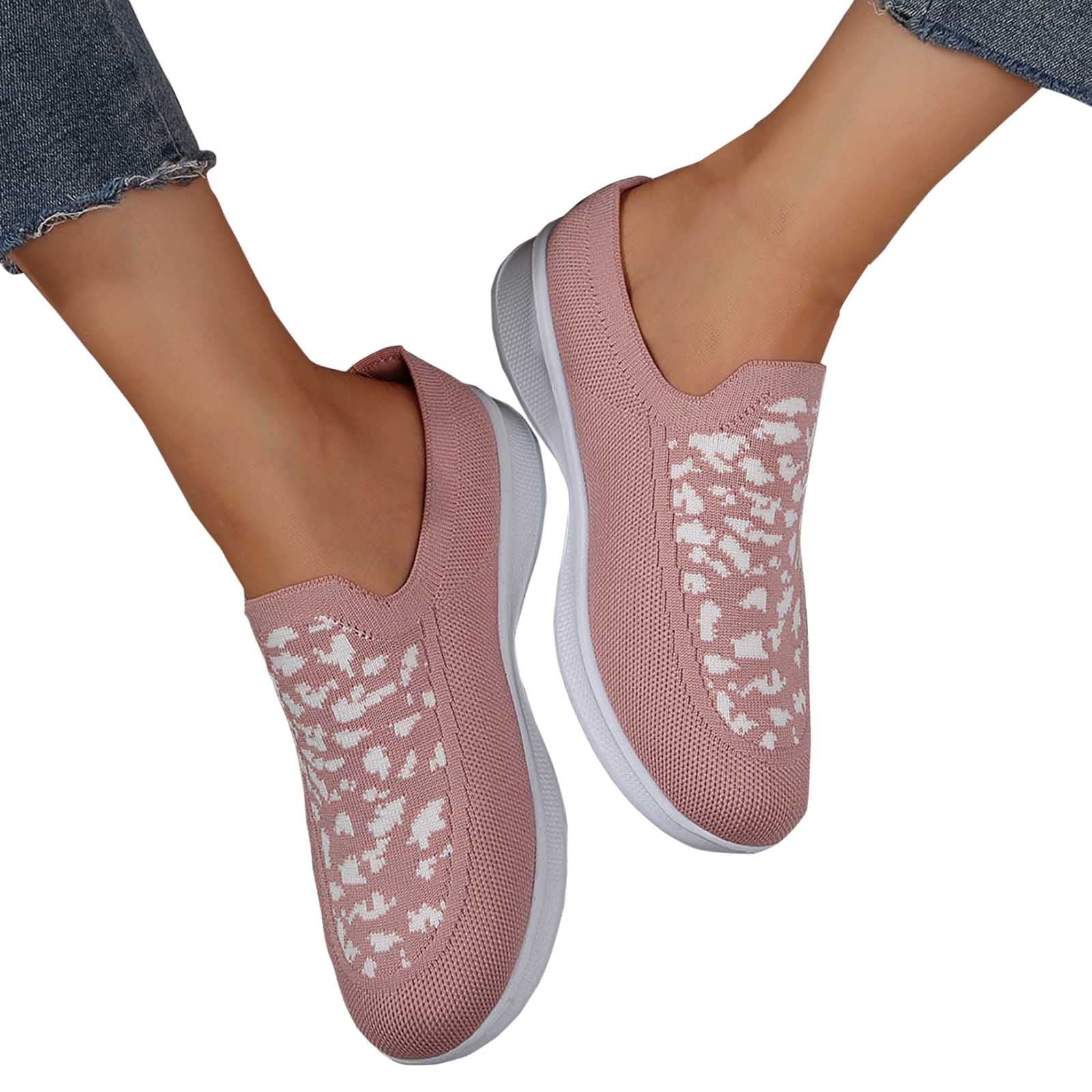 Women's Black & White Hiking Shoes - Non-Slip Fitness Trainers for Trekking & Walking
