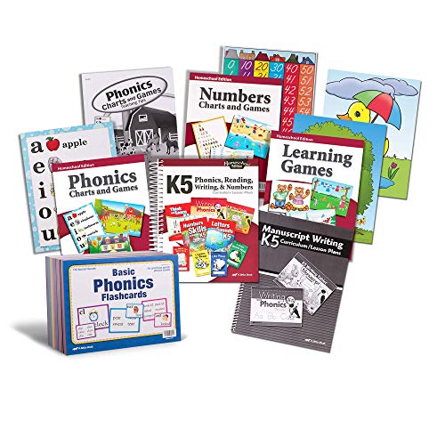 Abeka K5 Complete Parent Kit Manuscript - Full Year Kindergarten Phonics, Reading, Writing & Numbers Curriculum with Lesson Plans, Games & Teaching Aids for 5 Year Olds | Homeschool & Classroom Learning Resources