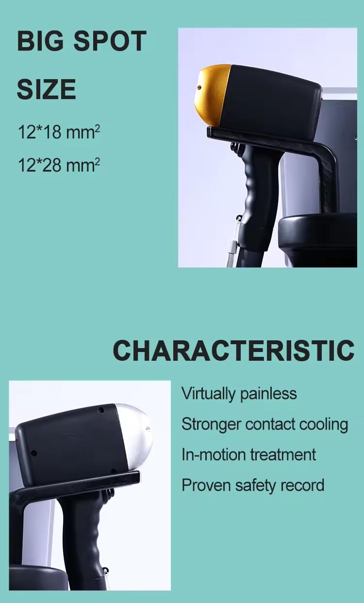 Professional Alma Soprano Ice 808nm Diode Laser Hair Removal Device - Painless & Effective At-Home Hair Removal for Women & Men - Perfect for Face, Legs, Bikini Line & Underarms