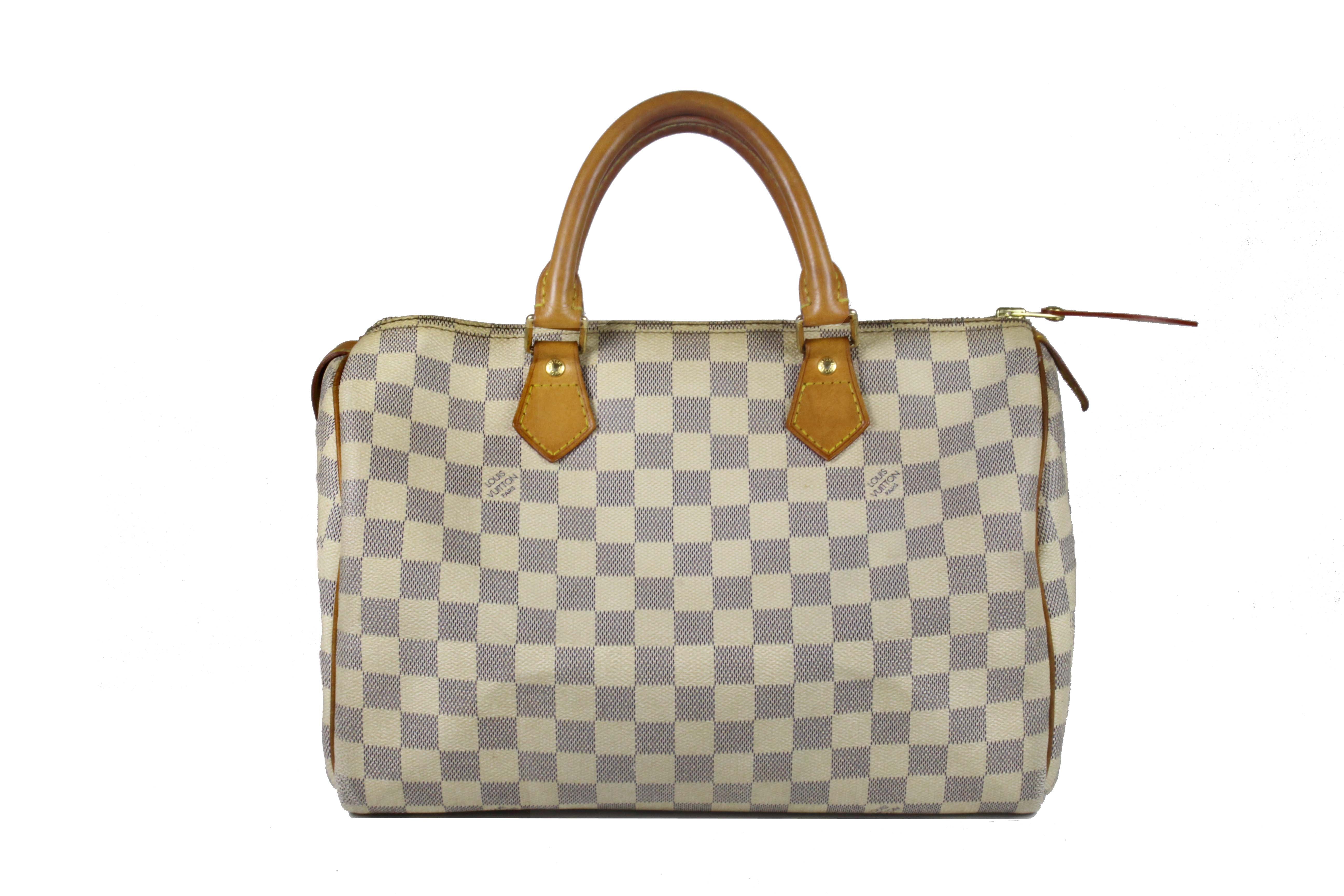 Louis Vuitton Speedy 30 Damier Azur Canvas Handbag - Luxury Shoulder Bag for Women, Perfect for Travel, Work & Everyday Use