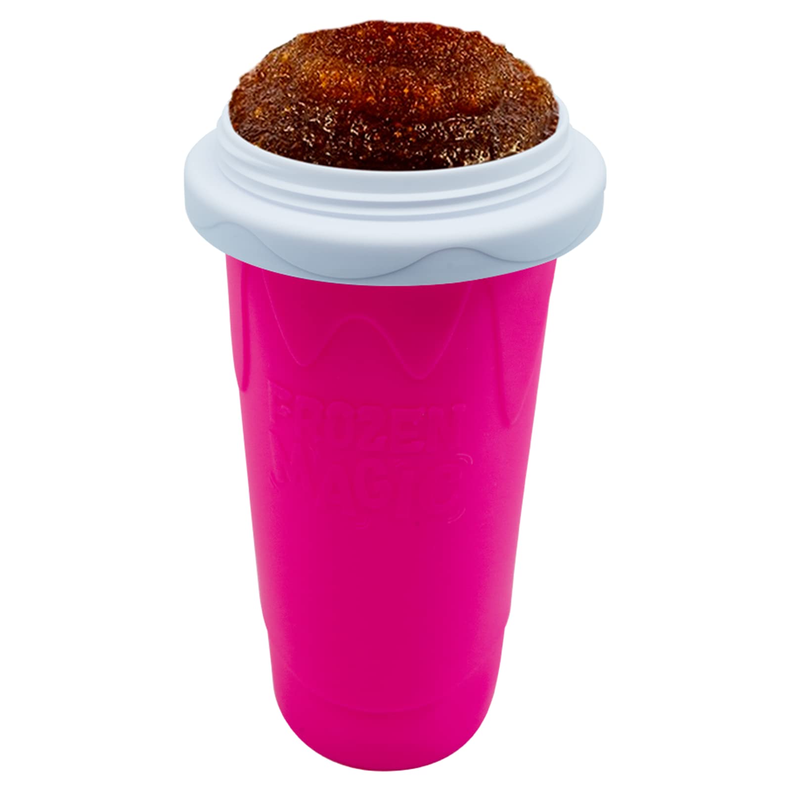 Magic Slushie Maker Cup - Quick Freeze Slushy Cup for Milk, Cola & Juice - Includes Lid & Straw - Perfect for Smoothies, Cocktails & Summer Drinks - Fun for All Ages (Red)