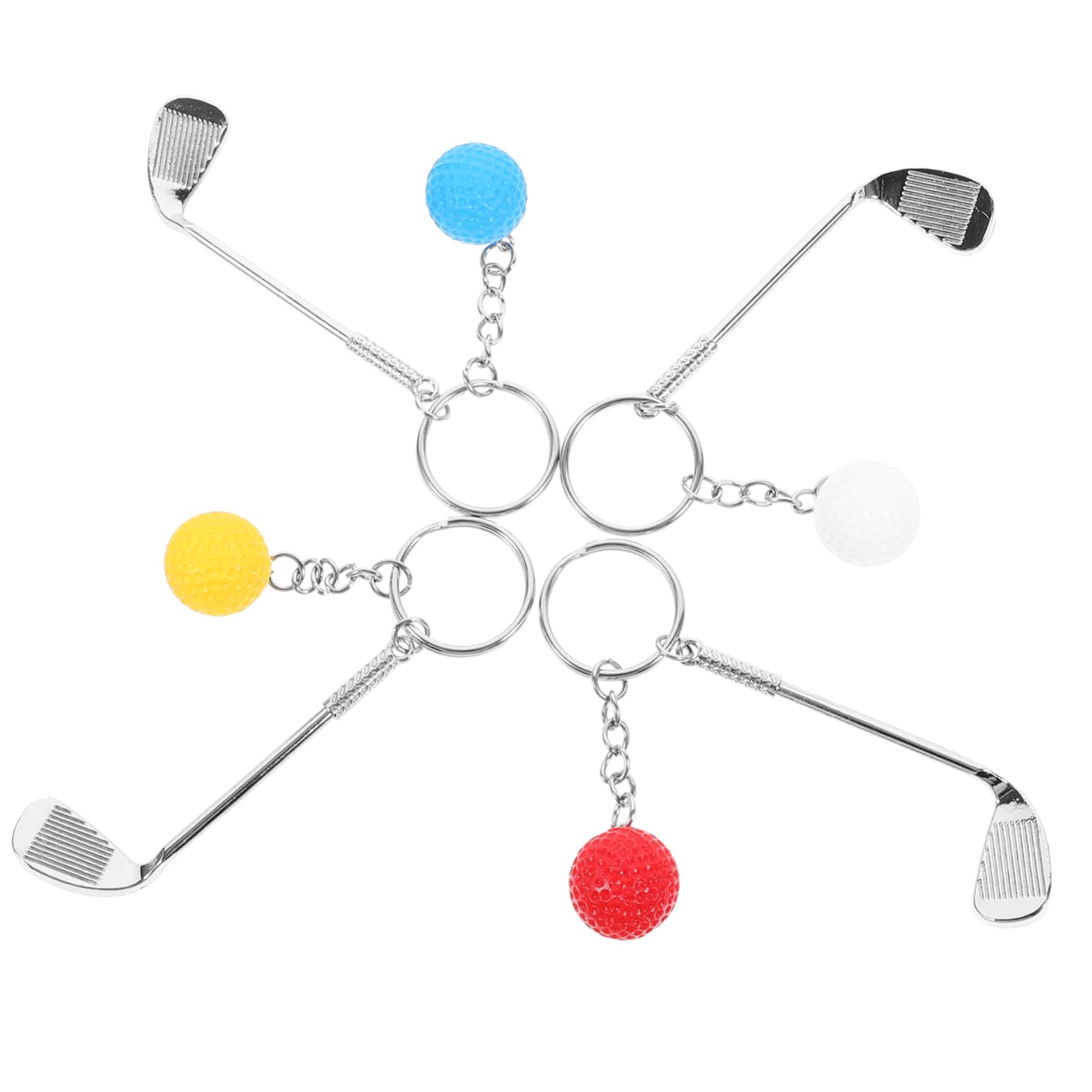 4pcs Golf Keychain Clip Set - Sports Themed Decorative Keychains for Party Favors, Gifts, and Golf Enthusiasts