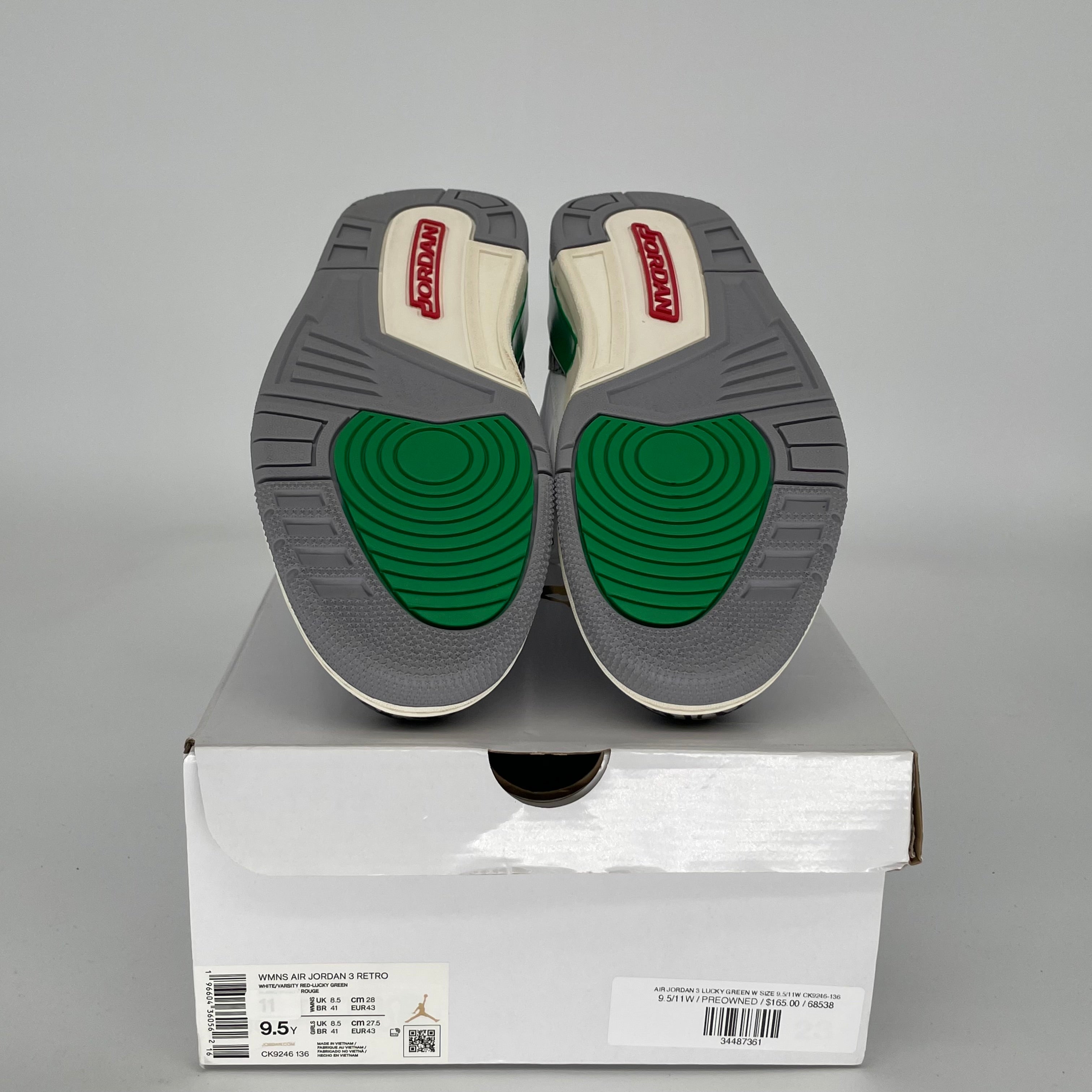 AIR JORDAN 3 LUCKY GREEN Women's Basketball Shoes Size 9.5/11W - Style CK9246-136 | Retro Sneakers for Running, Gym & Streetwear Fashion