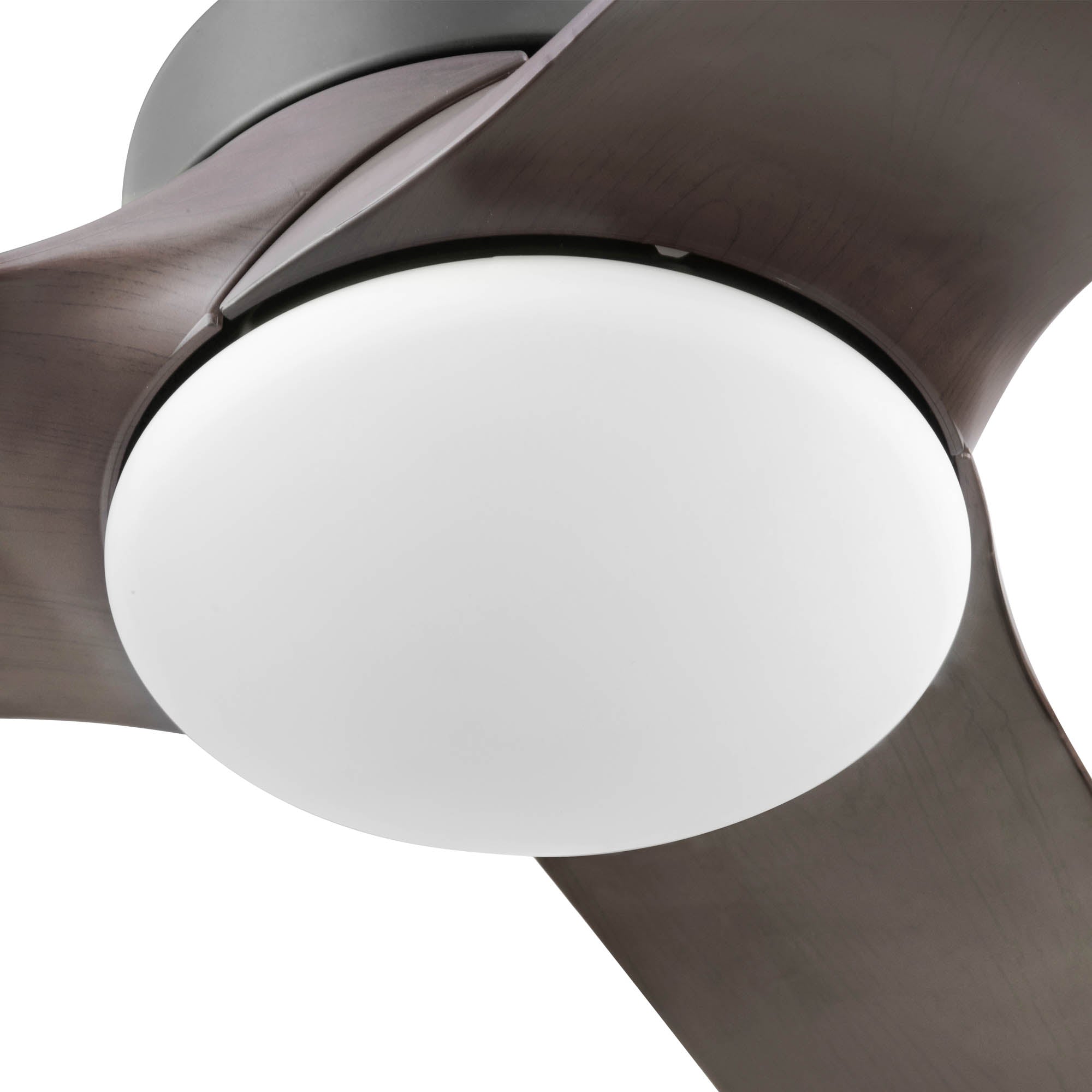 52 Inch Honeywell Lynton Ceiling Fan with Light Kit and Remote Control - Matte Black/Brown Finish - Perfect for Living Room, Bedroom, and Outdoor Covered Patio