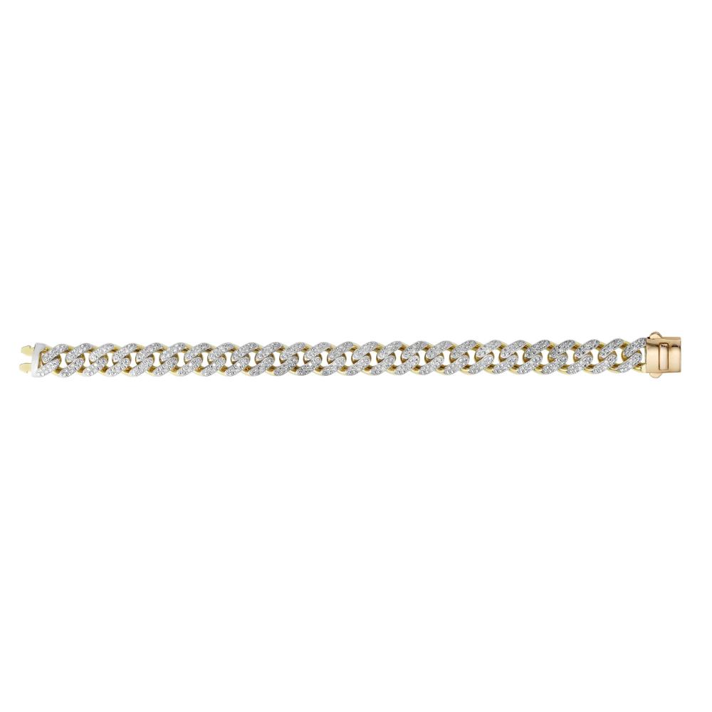 14K Gold 11.5mm Lite Miami Cuban Chain with Diamonds - Elegant Men's & Women's Necklace for Parties, Weddings & Special Occasions