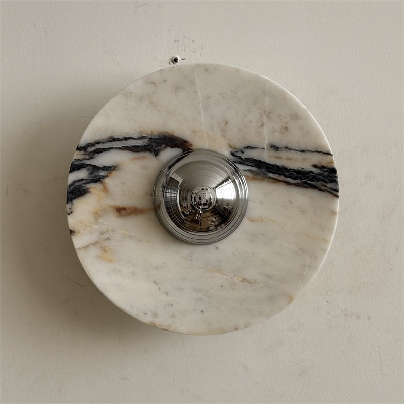Calacatta Marble Wall Sconce Light - Modern Gold Finish Bathroom Vanity Lighting for Bedroom, Hallway & Living Room Decor