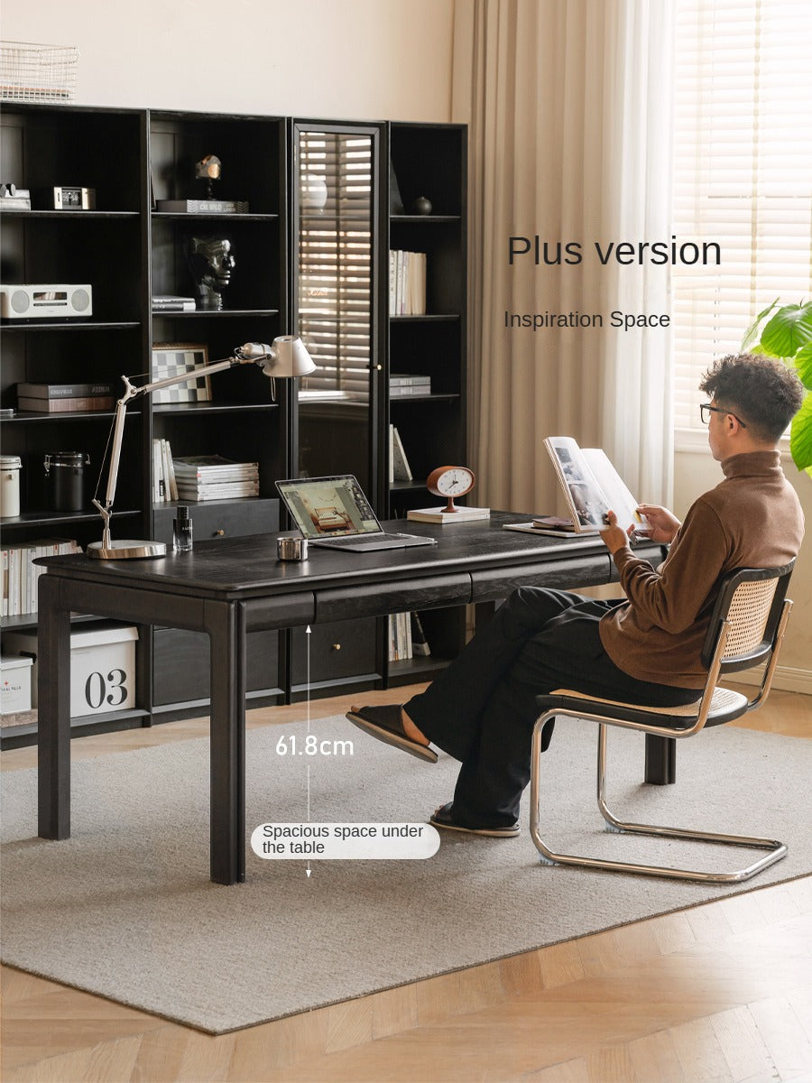 Premium Oak Solid Wood Large Size Desk - Durable & Stylish Home Office Desk for Work, Study, and Gaming - Perfect for Modern Workspaces & Home Offices